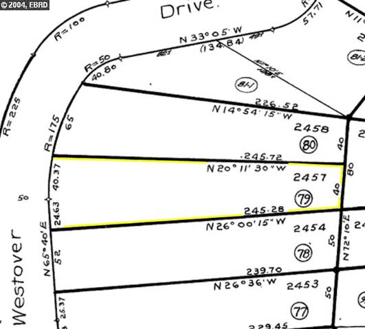 0 WESTOVER DR, OAKLAND, California 94611-2405, ,Lots And Land,For Sale,WESTOVER DR,40935148