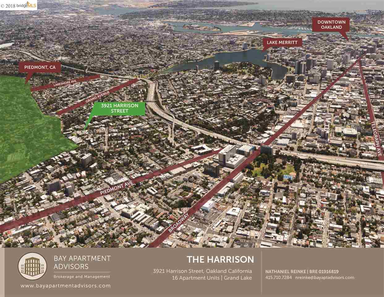 3921 Harrison Street, OAKLAND, California 94611, ,Comm Ri Multi-units 5+,For Sale,Harrison Street,40824667