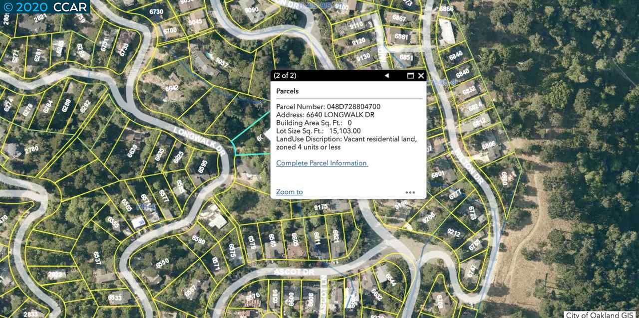 6640 Longwalk Dr, OAKLAND, California 94611, ,Lots And Land,For Sale,Longwalk Dr,40912962
