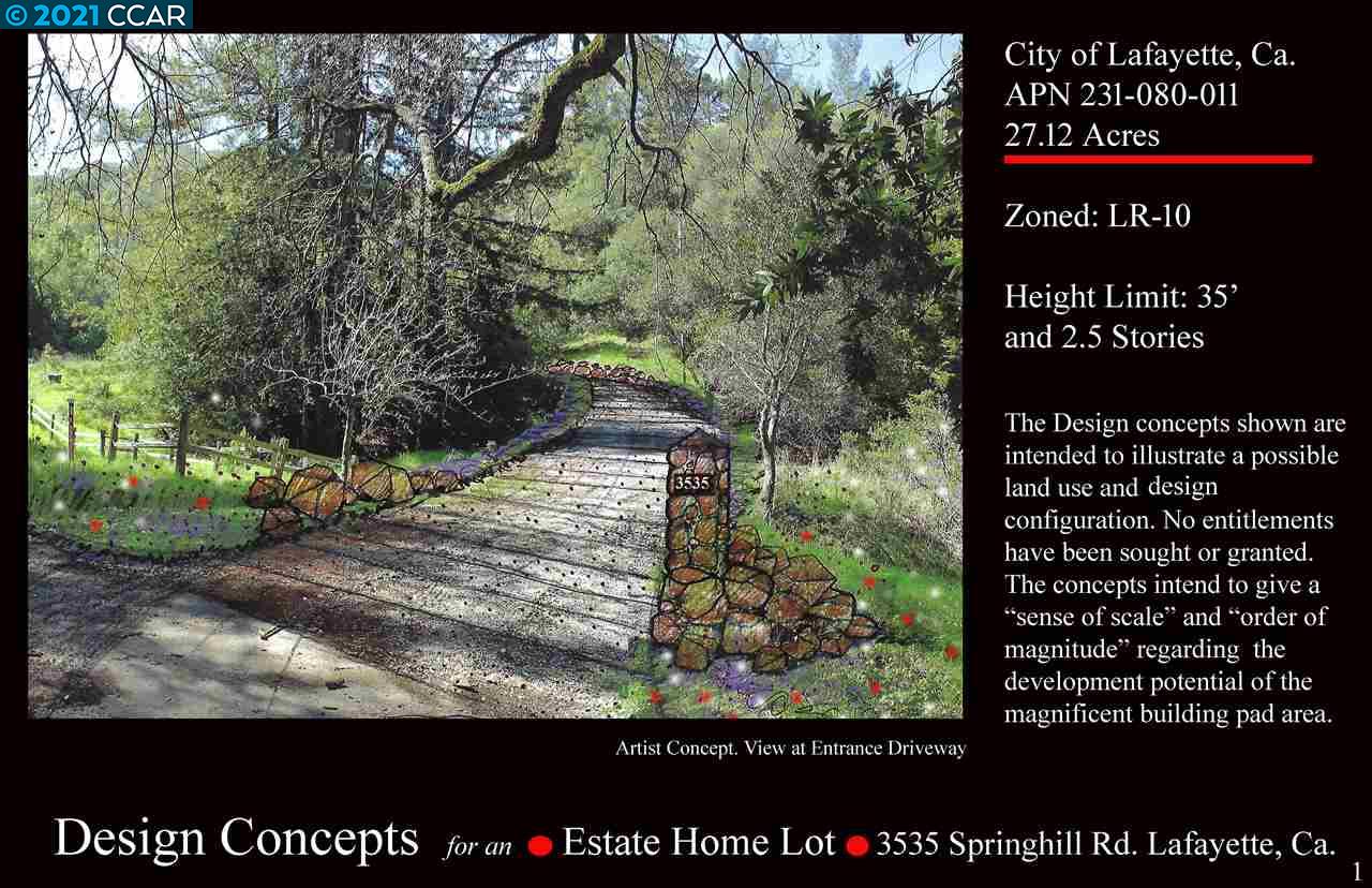 3535 Springhill Road, LAFAYETTE, California 94595, ,Lots And Land,For Sale,Springhill Road,40964044