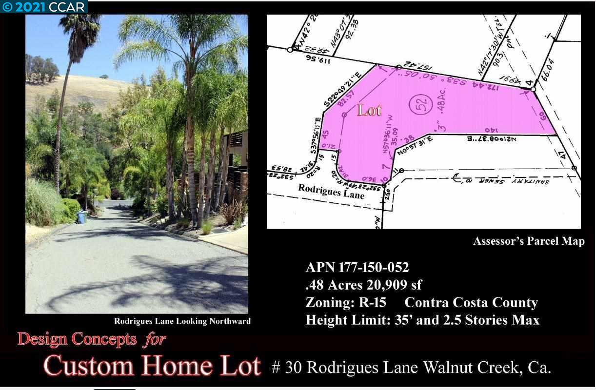 30 Rodrigues Ln, WALNUT CREEK, California 94597, ,Lots And Land,For Sale,Rodrigues Ln,40964698