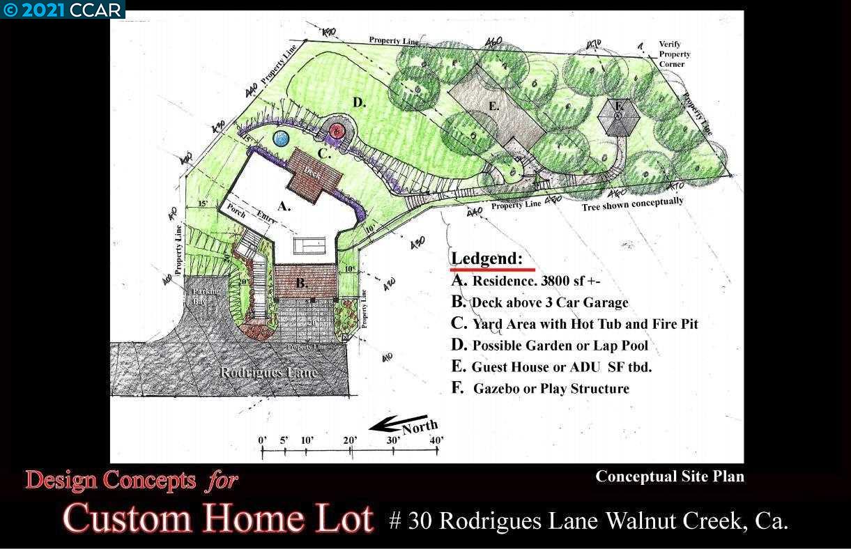 30 Rodrigues Ln, WALNUT CREEK, California 94597, ,Lots And Land,For Sale,Rodrigues Ln,40964698