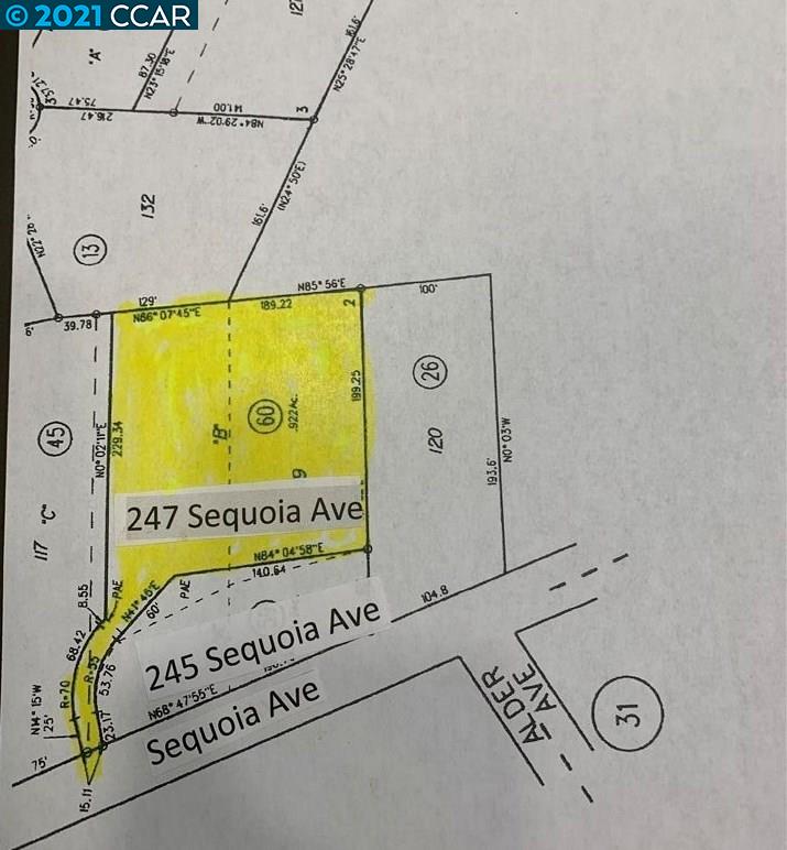 247 Sequoia, WALNUT CREEK, California 94595, ,Lots And Land,For Sale,Sequoia,40964965