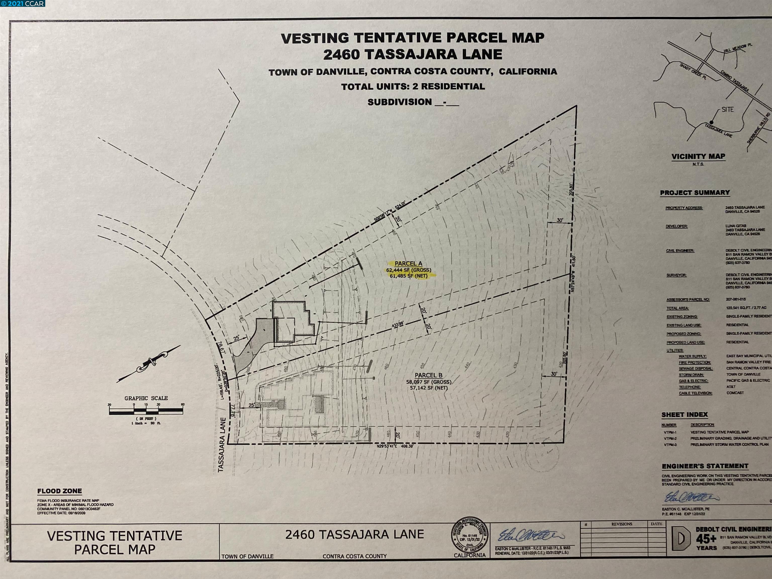 2460 Tassajara Lane Lot A, DANVILLE, California 94526-4410, ,Lots And Land,For Sale,Tassajara Lane Lot A,40967473