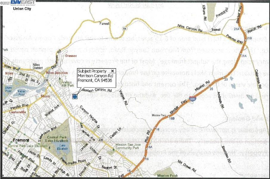 MORRISON CANYON RD, FREMONT, California 94536, ,Lots And Land,For Sale,MORRISON CANYON RD,40967698