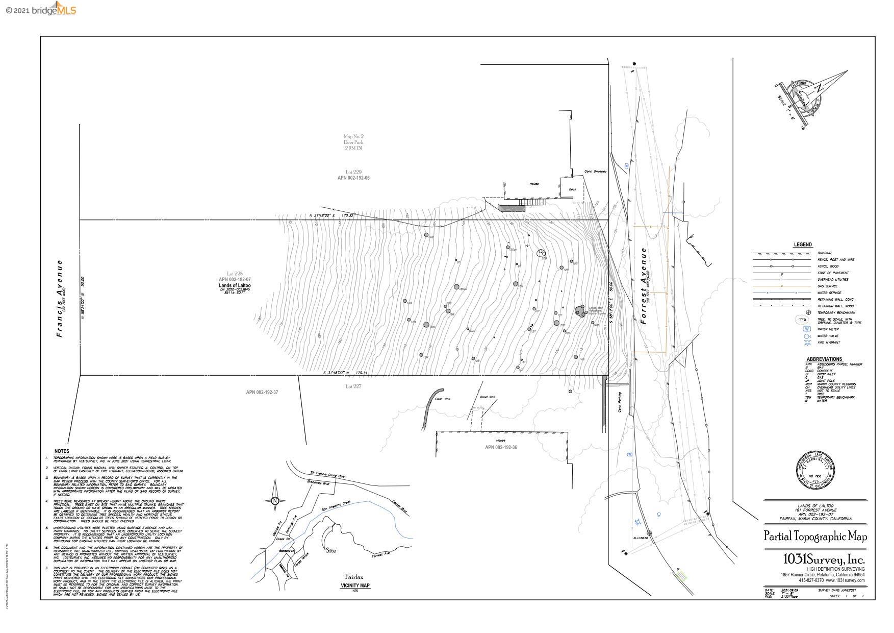 161 Forrest Ave., FAIRFAX, California 94930, ,Lots And Land,For Sale,Forrest Ave.,40967736