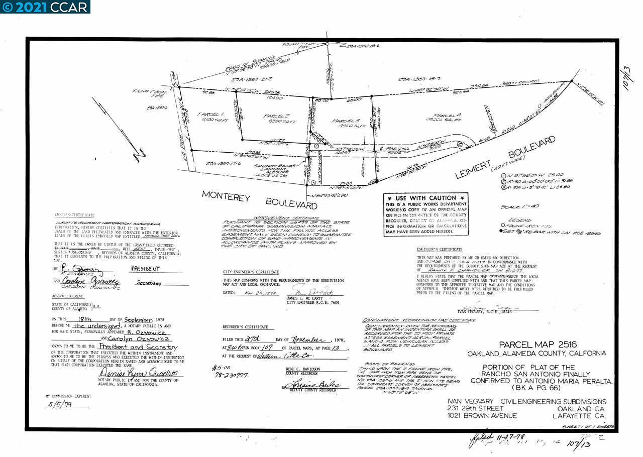 2591 Leimert Blvd, OAKLAND, California 94602, ,Lots And Land,For Sale,Leimert Blvd,40970109