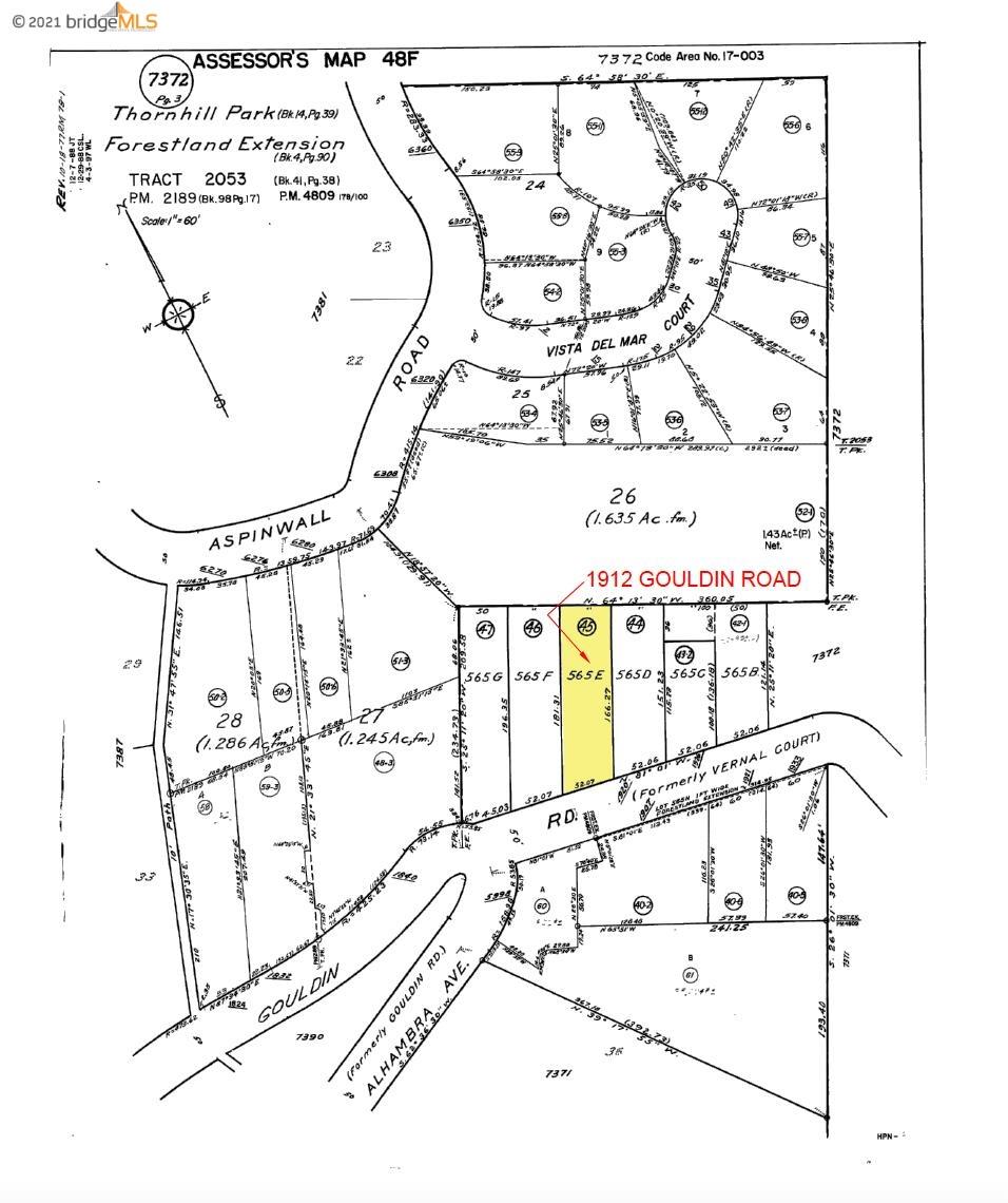 1912 Gouldin Rd, OAKLAND, California 94611, ,Lots And Land,For Sale,Gouldin Rd,40975193