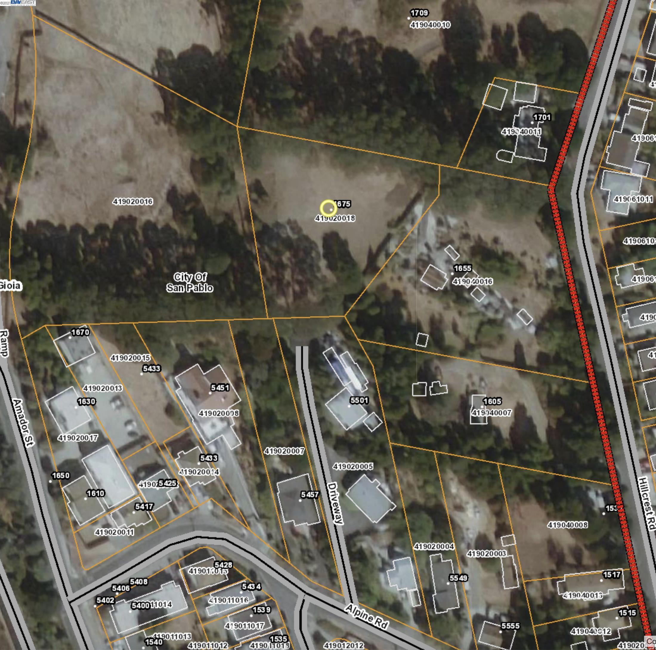 1675 Hillcrest Rd, SAN PABLO, California 94806, ,Lots And Land,For Sale,Hillcrest Rd,40976067