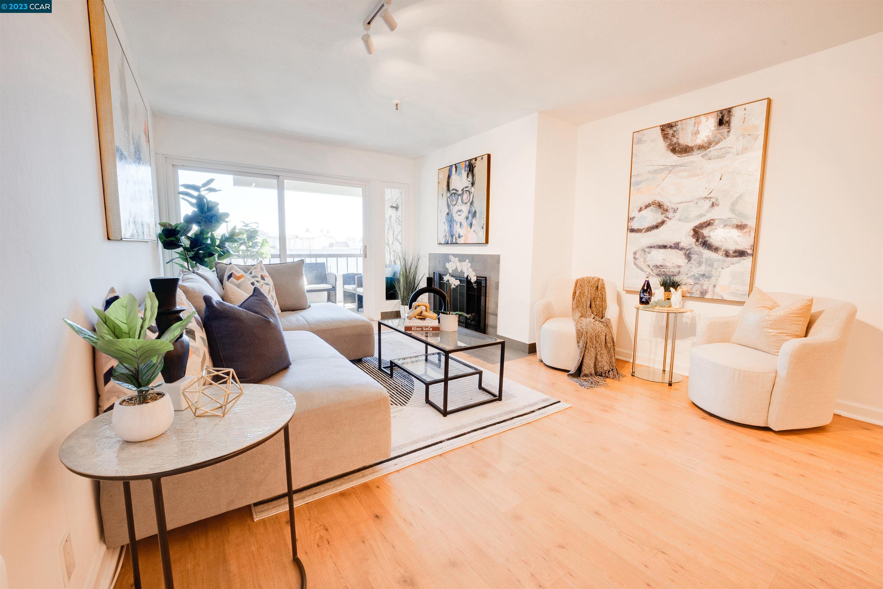 Own your lifestyle by living on the lake in the city. This beautiful 2 bedroom, 2 bathroom unit is located in a secure building with private parking, steps away from Lake Merritt - The Jewel of Oakland. The unit has been recently painted & updated. It offers a cozy & vibrant touch to modern living with a fireplace & large windows. This is an end unit located on the 4th floor with a large balcony that extends from the living room to the bedroom. Enjoy your beautiful mornings and your magical nights on your balcony or on the lake. Location matters & herein lies the true value of this residence. You will be living in a spectacular neighborhood on Lake Merritt that offers amazing restaurants, bars, cafes, shopping, events, farmers markets & parks. You'll have the convenience of commuting via buses, bart, or by car with access to highways if you prefer to drive. Don't miss out on this amazing opportunity! Move in ready!