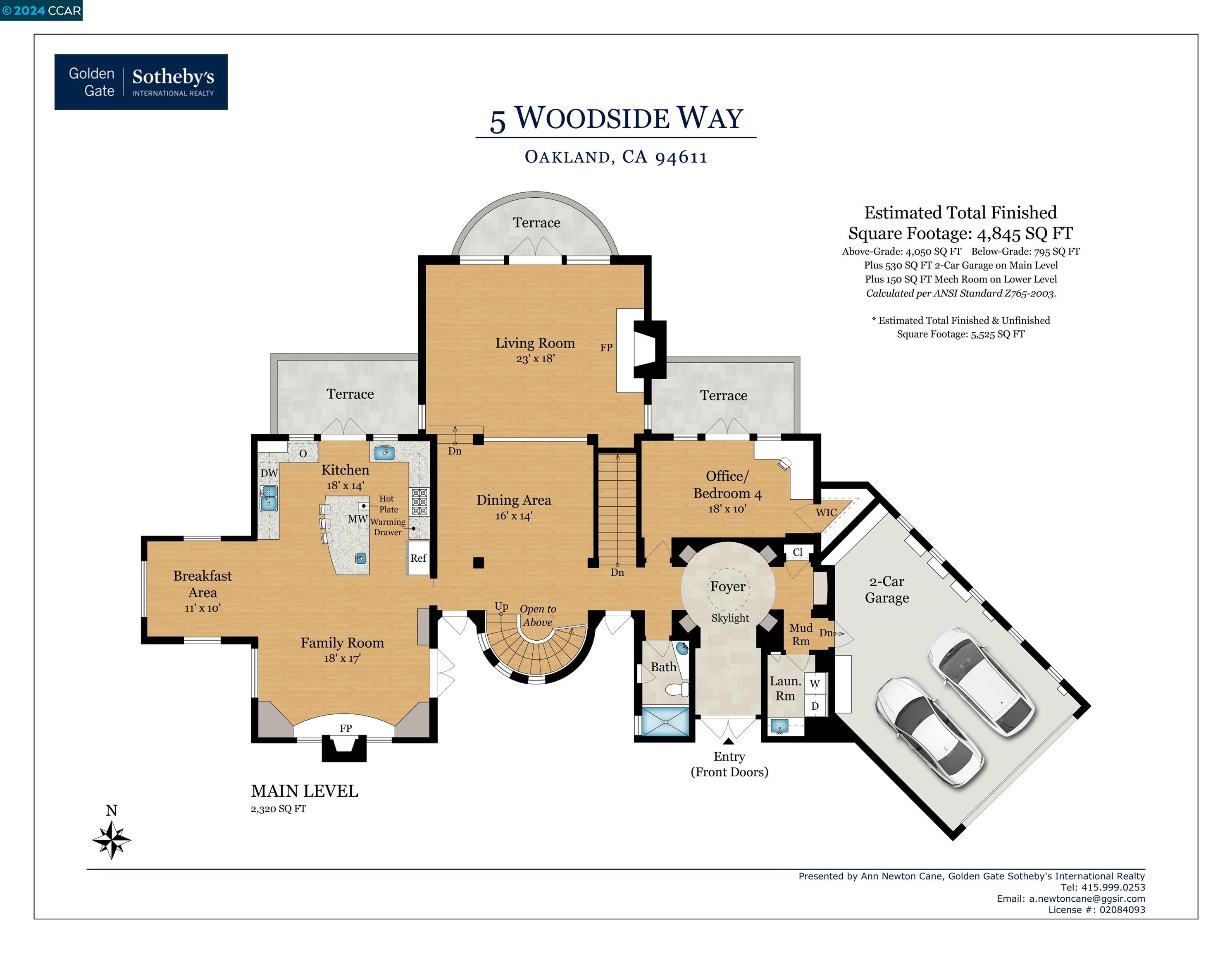 5 Woodside Way, Oakland, California 94611, 5 Bedrooms Bedrooms, 11 Rooms Rooms,4 BathroomsBathrooms,Residential,For Sale,5 Woodside Way,41063717