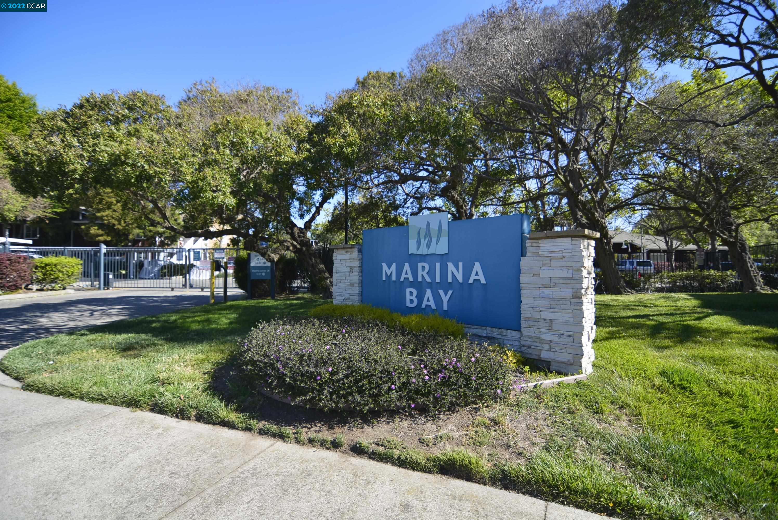 Enter into the beautifully maintained Marina Bay Community!Surrounded by lush grounds, ponds and lagoons with serene fountains, ample guest parking w/ E- charging station. Don't miss the opportunity to live the way you deserve! Within steps from this lovely unit you can enjoy fantastic amenities like a club house, swimming pools, gym, spa and illuminated tennis courts. For a life style with more adventure this location offers opportunity for cycling, sailing, running or just sitting back and enjoying the peaceful views and sounds in Marina Bay. Easy access to 580-80 freeways, SF/Oakland/Berkeley/Marina Bart Stations & ferry to SF. This is a lovely 2 Bedroom/2 Full baths unit, second bedroom has a Murphy bed for the convenience of having a working space at home, an inviting layout with high ceilings, private patio & in-unit laundry. Must See! Don't miss out!