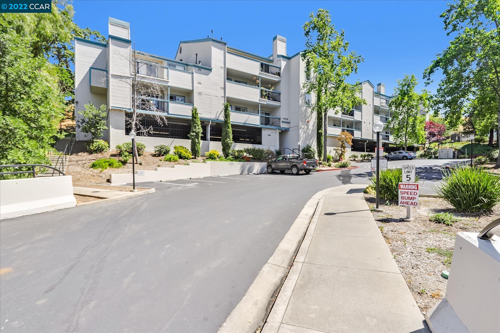 This unit is nestled in a quiet corner of Concord next to Newhall Park. You can start your day with the great views of the nearby mountains and greenbelt from the 3rd floor balcony, and them go on a nature hike through Newhall Park. After that, cool down with a dip in the oversize pool just next to this building.  Finally, walk over to the nearby restaurants for breakfast or lunch. The unit is in an enchanted complex located walking distance to shopping, restaurants, etc.  It features easy access to both the Concord and Pleasant Hill BART Stations.  It is also just minutes from the freeway.  The cozy unit features an updated kitchen with granite countertops and a stone-tile floor in the kitchen.  It conveniently has 2 bathrooms, and the living room features a beautiful fireplace.  Come see this one before it’s gone.