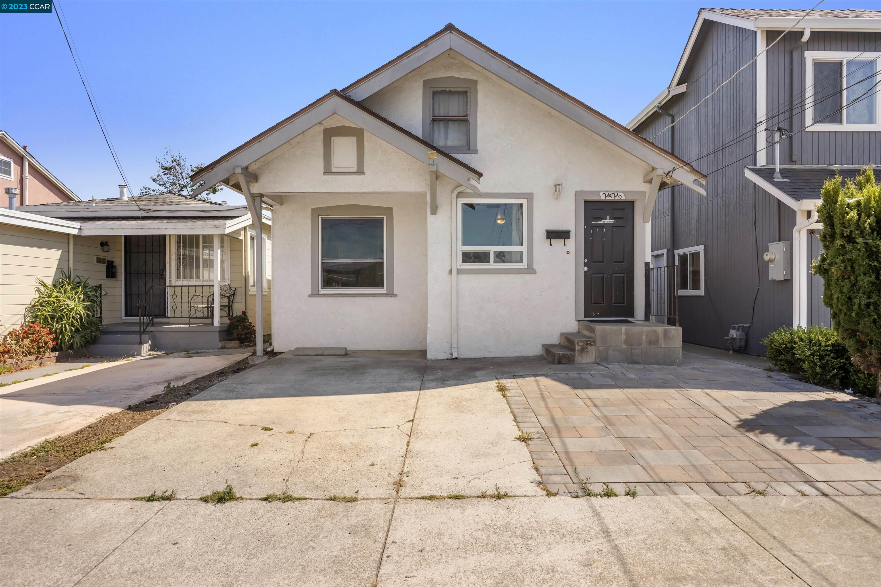 PRICE IMPROVEMENT!!!! This 3-bedroom, 2-bath home, low-maintenance lot is located in the North & East neighborhood, an popular area of Richmond that’s close to BART, schools & shopping. Home features dual-paned windows and an open-plan living space. The open kitchen has a large walk-in pantry & striking black counters. The primary bedroom’s walk-through closet connects to the en suite, which has a glass-doored tub shower. Attic access provides convenient additional storage. All three bedrooms offer lots of natural light. Sliders from the two rear bedrooms open onto a generous covered deck, perfect for outdoor dining, entertaining, or just relaxing. Pavers cover half the backyard and extend around the side of the house. The other half has great potential as a garden or play area. The Richmond Terminal BART and Amtrak station is minutes away by car or bus, and K-12 schools are located less than two miles away. The I-80 freeway connects you to anywhere you want to go in the Bay Area and beyond, and when you’re ready to get out in nature, Wildcat Canyon Regional Park has picnic grounds, a playground, and miles of hiking and cycling trails.