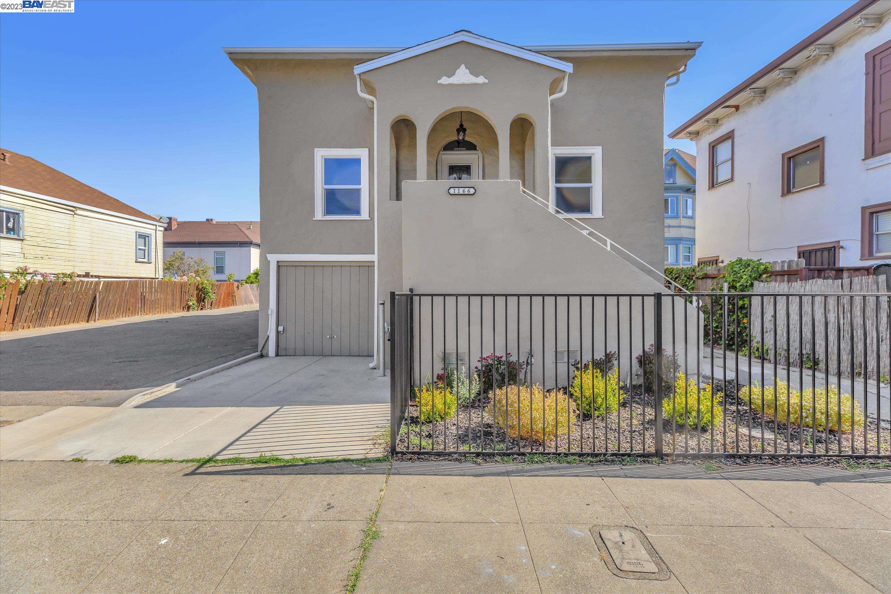 Looking for a beautiful home in a great location, walking distance to Bart station, 1.3 miles to Jack London Square and the 16th St train station. Want to take the ferry to the Giants game or work? Easy on/off to freeways. Home has been completely renovated with new windows, new roof, beautiful hardwood floors, custom tile work in both bathrooms, Primary bathroom has large walk in shower, the hall bathroom has a craw foot tub, custom tile work, All new plumbing, new electrical, on demand hot water heater, New central Heater, inside laundry complete with washer & dryer, This home has been restored with a beautiful kitchen and top the line SS appliances, Bertazzoni 36 Inch Gas stove.  Basement has been turned into a 1 bedroom 1 bath ADU with full kitchen and inside laundry, Rent out and offset the house payment? Overall, this home offers the perfect blend of modern upgrades and charm in an unbeatable location. Seller credit to buy down interest rate.