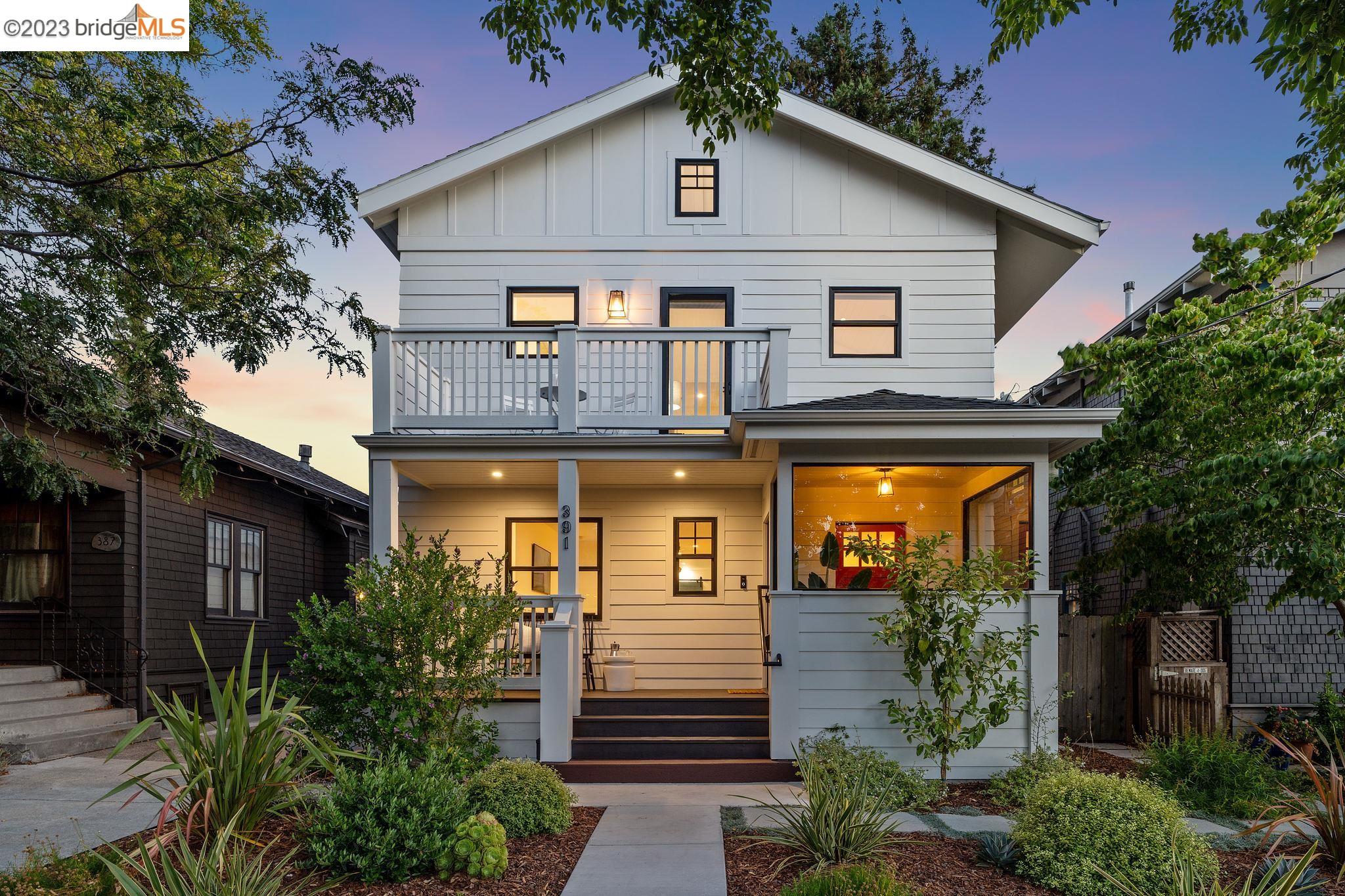 Striking Modern Farmhouse on one of Rockridge neighborhood’s best tree-lined blocks!  This one-of-a-kind, custom-built residence wows with its showstopping, picture-perfect curb appeal and thoughtfully designed interiors. The impressive remodel completed in 2021 rebuilt a modest bungalow from the ground up adding a full second story, new foundation, all new electrical, plumbing, exterior/interior finishes and much more.  The newly reconfigured home now boasts 4 bedrooms, 3.5 baths with all the modern conveniences you’ve been waiting for. At the rear is a private bedroom with large ensuite bath and walk-in closet perfect for accommodating visiting guests.  The upper level consists of three additional bedrooms, two full bathrooms plus laundry room. The master bedroom is a glamorous retreat with soaring wood-clad ceilings, ensuite master bath, an incredible walk-in closet and its own private deck.  The backyard is a sweet, low-maintenance space for relaxing, gardening, and playtime activities. Located in the coveted Rockridge neighborhood near Colby Park and top-rated Peralta Elementary School. Just steps from College Ave shops, restaurants, cafés, Market Hall groceries and more.  Near Rockridge BART, fwys 580,24, hwy 13 just mins away. Walk Score 93, Bike Score 97.