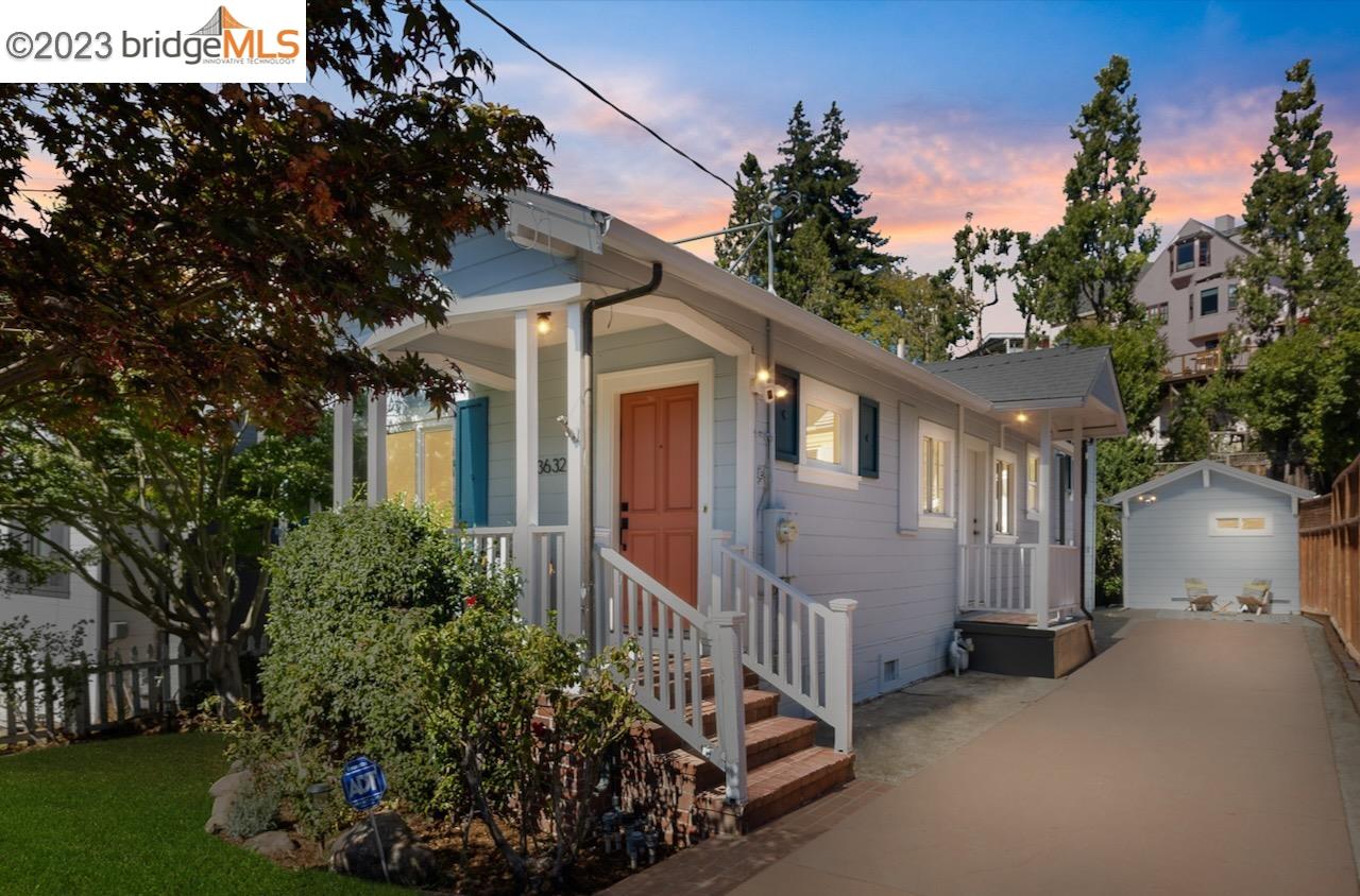 Welcome home to your quintessential sunny California Craftsman bungalow. This 3 bedroom, 2 bathroom* home features a welcoming layout, tasteful updates,  incredible gardens and so much more.   Enter the white picket fence past mature Japanese maples and roses to the front porch. Open the door to a spacious entry foyer w/ gleaming hardwood floors that flow into the living/dining areas. In the eat-in kitchen you'll find stainless steel appliances, plenty of storage & counter space. Beyond is a full bathroom w/ deep soaking tub, primary bedroom w/ custom closet storage, two upper-level bedrooms overlooking the lush backyard. Downstairs has a bonus room, laundry room, & bathroom.** Large backyard w/converted garage that the seller has used as a hobby space.**, pomelo, oleander, and a sprawling deck. Central heat, A/C, dual-paned windows will keep you happy year round.  Close to shops/restaurants of the Laurel.  *Sq ft/bath count differs from the public record. Buyer to investigate w/city. Neither seller/listing agent has verified the accuracy of any of these sources of info. **Permit status for downstairs/converted garage unknown. Neither seller/listing agent has investigated accuracy of any of these sources of info, are/may be made into legally habitable spaces. Buyer to investigate