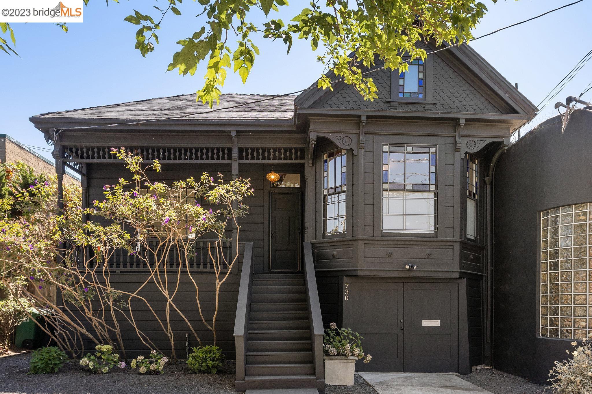 An artist's vision. Architect designed/updated 1896 Victorian - a familiar exterior with a gorgeous and surprising interior. This one is truly special with its 11 skylights, open-to-the-rafters design, 3 bedrooms, 2 baths plus a fun loft and tons of storage, office and workshop spaces! The deck and landscaped rear garden offer total privacy and an abundance of garden and play areas. Many Victorian residences are sprinkled throughout this industrial/commercial neighborhood just blocks to the popular 4th St shopping/restaurant district, easy freeway and transit access.
