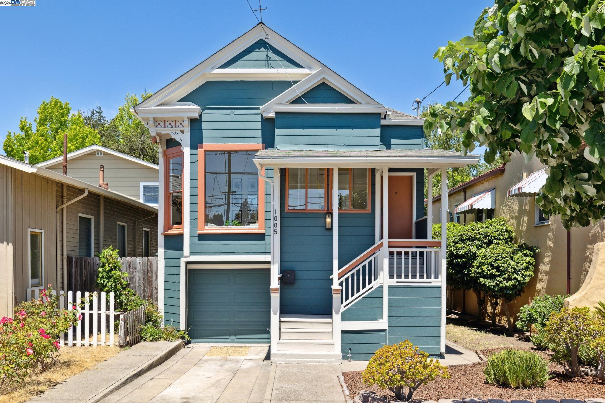 Abundantly Charming and Wonderfully Versatile Alameda Victorian. Built in 1900, 1005 Lincoln Avenue is an updated 2+ bedroom, 1.5 bath 1,313sqft home situated on a 3,300sqft lot. With high ceilings and vintage details throughout, this beautiful home is the perfect mix of warmth and sophistication. The large living room and sitting area is light filled – ideal for gatherings or relaxation. The formal dining room with its built-ins can accommodate meals both intimate and lavish. The heart of the home is the updated kitchen with butcher block counters, newer appliances and ample storage. Beyond the kitchen is the fun sunroom which leads to a large deck. 2 stunning bedrooms and updated bathroom with shower/bath round out the main floor. Downstairs leads to 785sqft of space for office/family room/Potential Jr. ADU! Don’t miss the garage and storage area! The backyard with its prolific orange tree is spacious, private and sunny! Close to the restaurants/café/shops, Top Performing Schools, Parks, Transportation and Beach. Do not miss this Alameda Gem!
