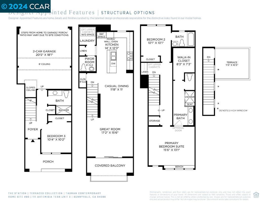 Detail Gallery Image 8 of 15 For 111 Artemesia Terrace #3,  Sunnyvale,  CA 94086 - 3 Beds | 3 Baths