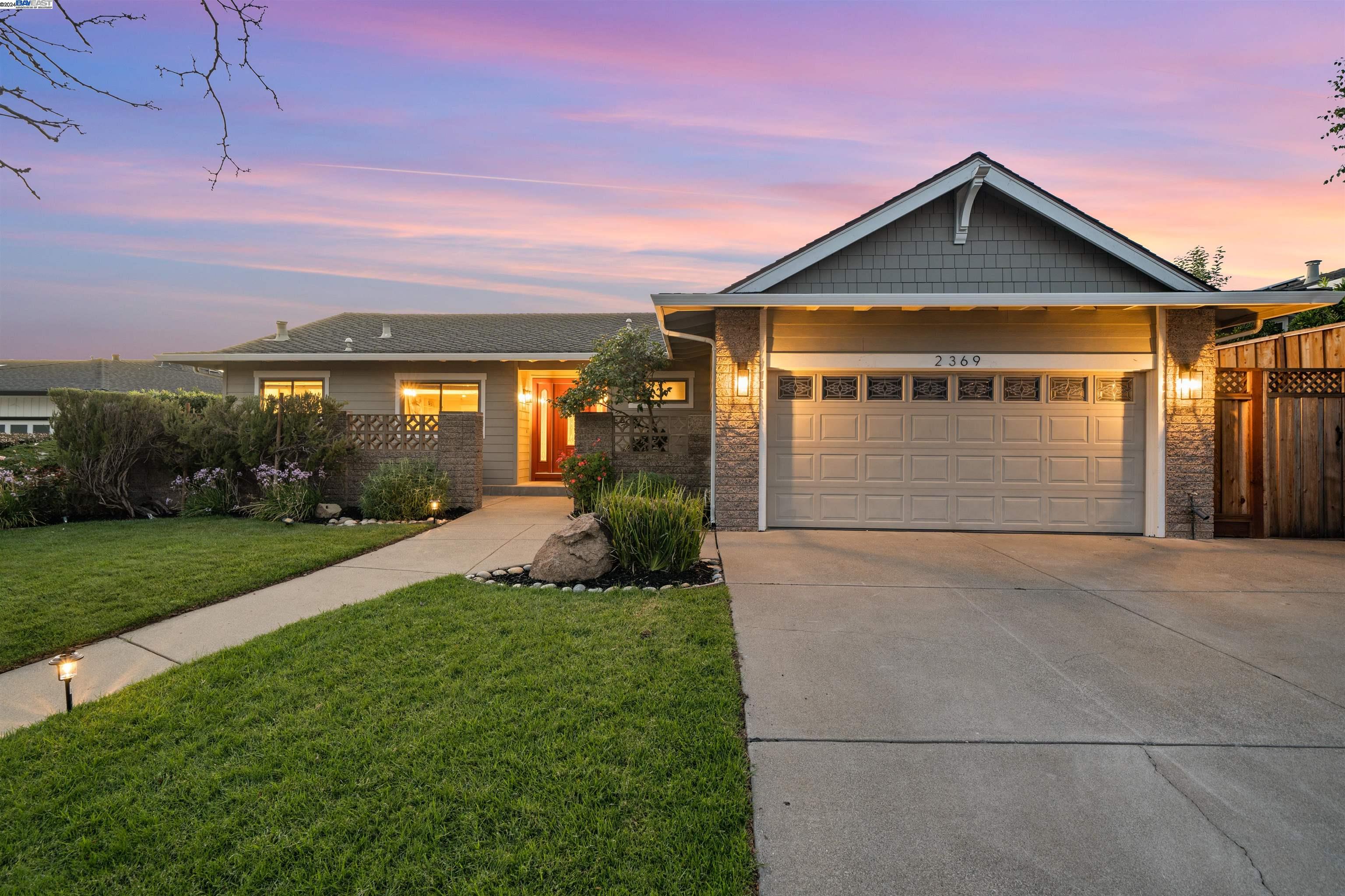 Prepare to be captivated by this stunning remodeled home on a tranquil court in Mission, offering breathtaking views of Mission Peak. Set on an exquisitely landscaped lot, this residence is a true oasis with a sparkling pool and spa. With over 2,200 square feet of luxurious living space, it features three expansive bedrooms and two and a half designer bathrooms, crafted with the finest materials and finishes. The gourmet kitchen is a culinary masterpiece, boasting granite slab countertops, custom cabinetry, and top-of-the-line stainless steel appliances, including Wolf. Freshly painted interiors, elegant engineered hardwood floors, and sophisticated light fixtures add a modern allure. The open-concept living area, enhanced by Bose surround sound, is perfect for entertaining and offers endless possibilities. The spacious primary suite is a private retreat, showcasing serene backyard views, a generous walk-in closet, and a spa-like bathroom adorned with Porcelanosa tiles and premium Hans Grohe shower fixtures. The backyard is a resort-style sanctuary with a sparkling pool, spa, covered patio, and versatile side yard. Located in the prestigious Mission San Jose school district, this home offers unparalleled convenience, minutes from 680/880, BART,  leading tech companies.