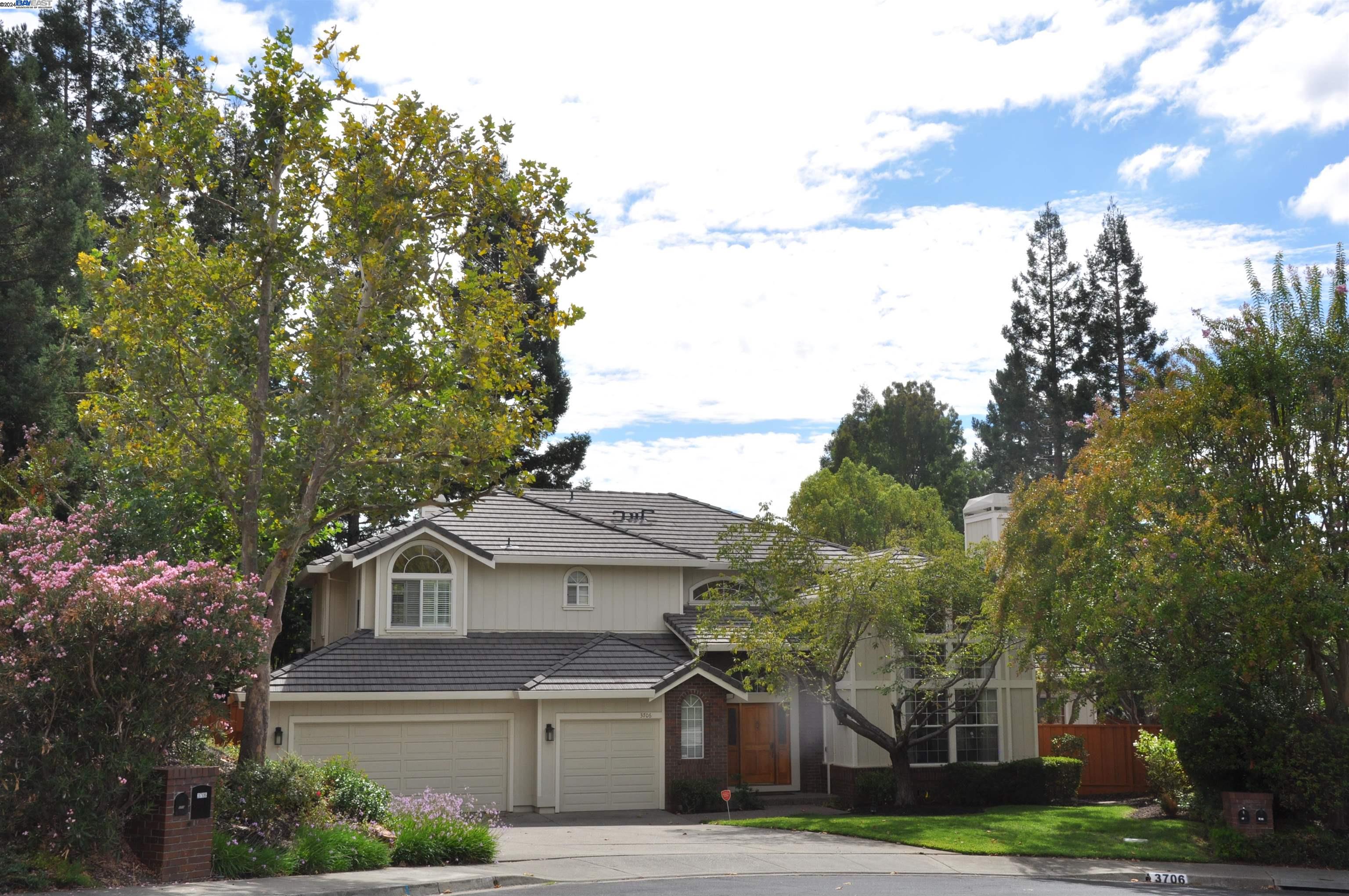 Stunning Two-Story Home on a Cul-de-Sac in the highly sought-after Northgate neighborhood. This spacious residence offers approximately 3,857 SqFt of living space on a generous 13,503 SqFt lot, built in 1994, and features 4 bedrooms and 3.5 bathrooms. The formal living room boasts soaring ceilings and an elegant fireplace, while the expansive master bedroom includes a cozy sitting area and a two-way fireplace. The gourmet kitchen is outfitted with a built-in refrigerator, kitchen island, and a welcoming breakfast nook. The family room, featuring a third fireplace, opens to the backyard through sliding glass doors. Additional highlights include central heating and air conditioning, a newly installed backyard playground, freshly re-landscaped side and backyards, and partially repainted fencing. The seller has invested over $67,000 in repairs and upgrades, addressing many items from the inspection reports for added peace of mind. Close to Safeway and Whole Foods Shopping centers, Arbolado Park, and Boundary Oak Golf.