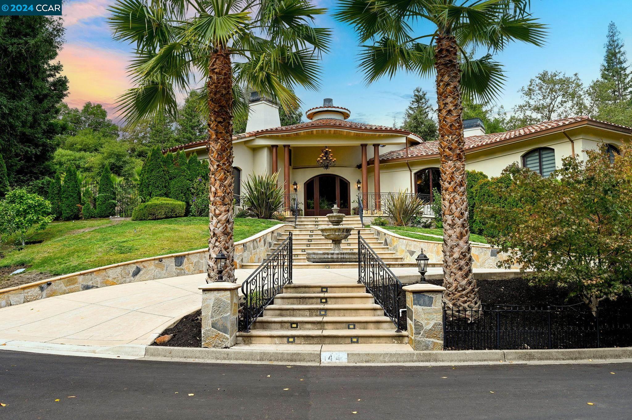 Here is one of the Best Opportunities in Alamo right now. The home offers Five Bedrooms and Six Baths with 5334 square feet of Living Space on a huge nearly One Acre Lot. This Home was built for Energy Efficiency with a Structurally Insulated Panel Wall System, a Nightbreeze Ventilation and Cooling Tower as well as High Performance Insulation along with a Custom Water Conservation System. The Kitchen was completely renovated with stunning Granite Countertops done in light tones with Dark Veins and simply must be seen. As you move throughout this residence you note the amazing quality with the Custom Solid Wood Doors and matching frames. The bedrooms are all very spacious with four of them having their own full bath. And for entertainment, there is a very spacious Home Theater that offers a Huge Projection Screen, a Full Bar, as well as Wine Closet and Wine Cooler. Outside there’s even more with a beautiful Zero Entry Pool. You walk right in. And you can’t miss the 35 Fruit Trees including Oranges, Figs, Pomegranates, Cherry, Apricot, Grapes, Lemons, Lime and many more that are watered by a timed drip irrigation system as well as two hose bibs for hand watering. And there’s plenty of room there  for an ADU along with convenient driveway access to it.