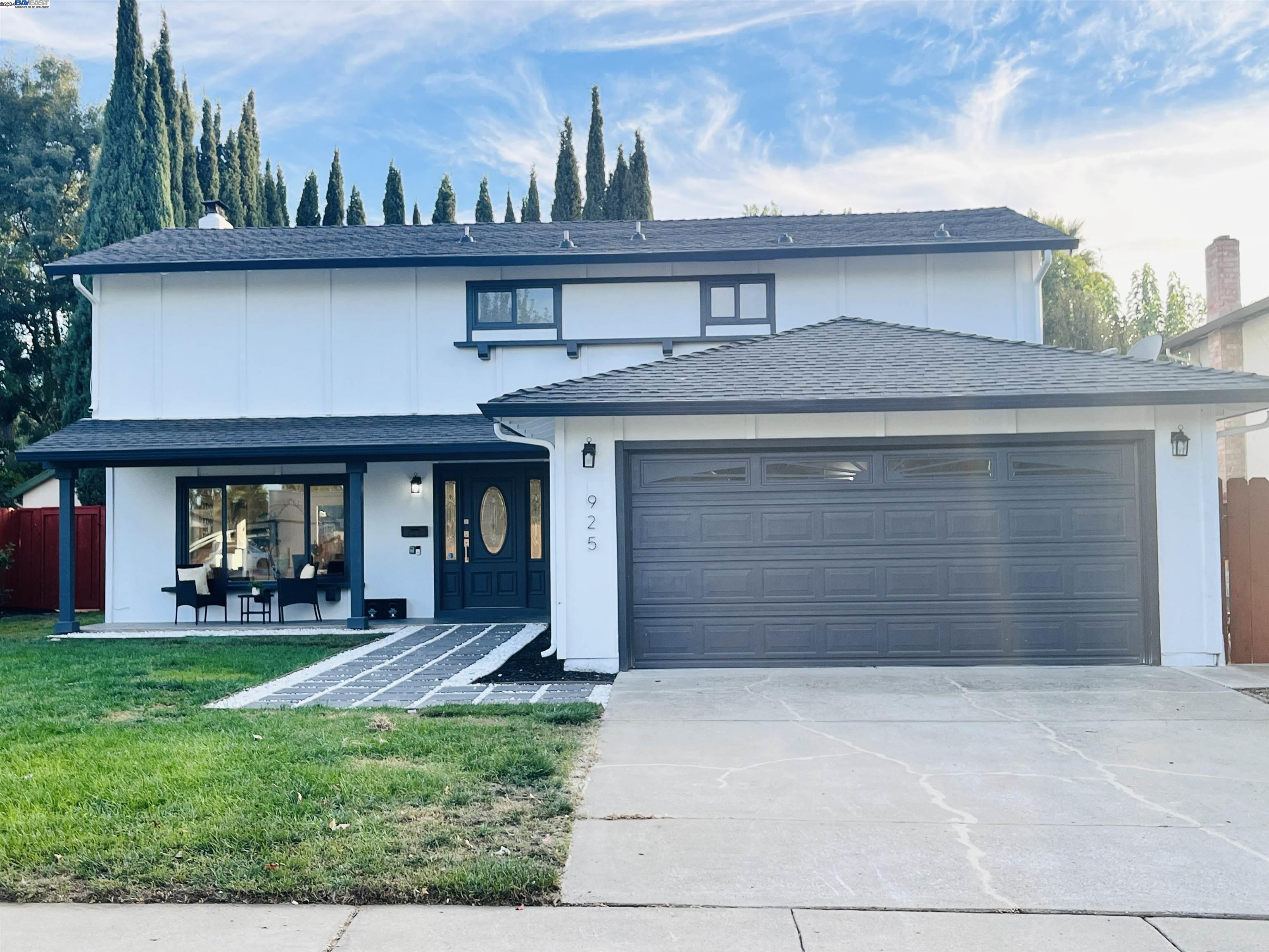 Welcome to 925 Hazel St, a beautifully remodeled home in the highly sought-after Rhonewood Park neighborhood of East Livermore. This spacious, modern gem features neutral tones and brand-new LVP flooring throughout, creating a warm and inviting atmosphere. The heart of the home is the stunning, newly updated kitchen, complete with quartz countertops, shaker-style cabinets, and high-end KitchenAid stainless steel appliances—perfect for cooking enthusiasts.  Enjoy energy-efficient LED lighting and owned solar panels that power the pool. Every bathroom has been thoughtfully renovated with floating vanities and eye-catching lighting. The garage features textured paint, epoxy flooring, and a 220-volt EV charger for added convenience.  Step outside to your backyard oasis with a BBQ area and freshly resurfaced in-ground pool—ideal for relaxation and entertaining. As a resident of Rhonewood Park, you’ll also have exclusive access to community amenities, including a swimming pool, tennis court, and park. This exceptional home offers modern living with unbeatable amenities—don’t miss out!