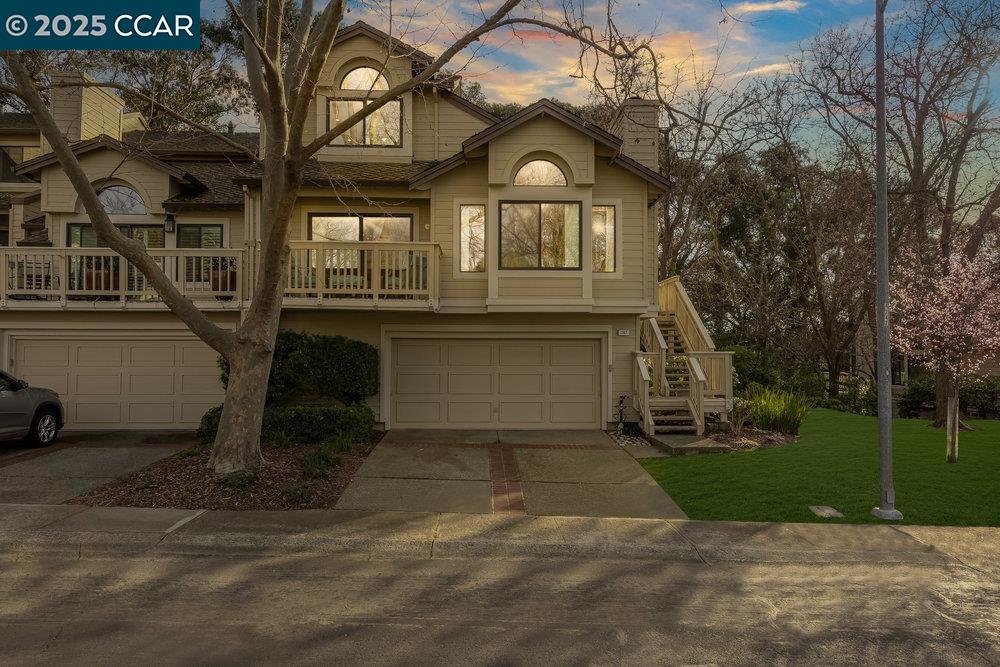Welcome to 347 Beacon Ridge Lane! Experience luxury and tranquility in this exclusive, gated community, just blocks away from top rated schools in the Acalanes and Lafayette School Districts. Surrounded by rolling hills, this elegant 3 bed, 2 bath townhome is nestled on a low-traffic cul-de-sac, at the far end of the complex. This stunning end-unit offers privacy and serenity. As you step inside, you'll be greeted by soaring ceilings that create an open and airy atmosphere, with an abundance of natural light streaming through the windows. The living room is complemented by built-in shelves, offering storage and display space. Immaculate kitchen features stainless steel appliances with adjacent dining room for entertaining. Upstairs you'll find a versatile loft, perfect for a home office or additional living area. New recessed lighting, newer paint and carpet, and maple hardwood flooring throughout. Full-size washer/dryer in downstairs laundry room, with large storage closet. Oversized 2-car garage offers bonus room that could be converted into a home office, gym, or even a wine cellar. Private, fenced yard has a lime tree and views, with plenty of space for outdoor relaxation. Home overlooks a grassy park and HOA offers pool, hot tub, tennis, pickleball, trails and guest parking.