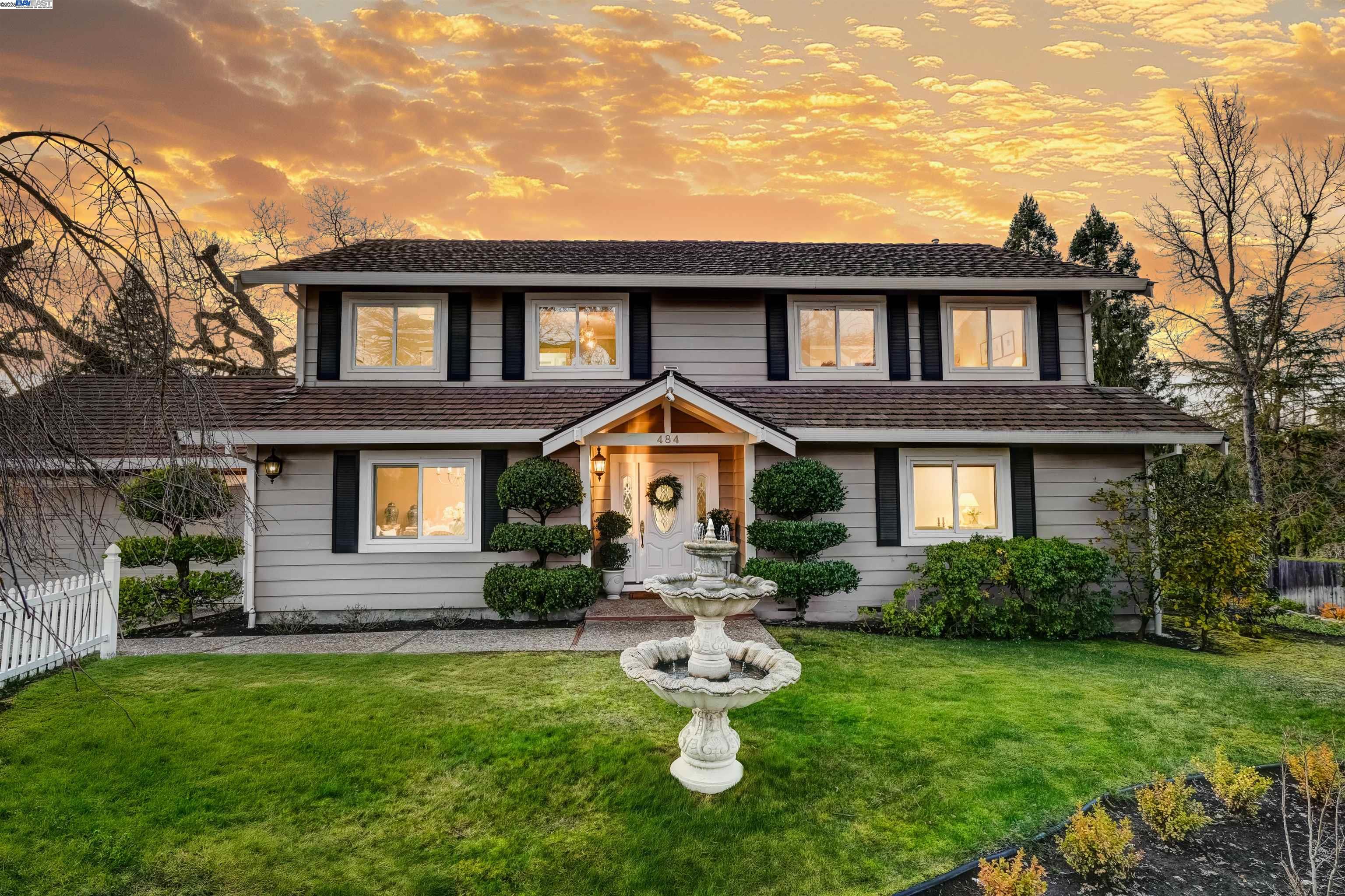 Nestled on a spacious lot, this exceptional east-facing home offers privacy, charm, and modern upgrades throughout. The home has a beautifully designed kitchen with quartz countertops and a marble tile backsplash, as well as luxurious, spa-like bathrooms.  The heart of the home is the bright and airy open-concept kitchen and family room, bathed in natural light. A spacious dining area is perfect for hosting, while French doors seamlessly connect the living and family rooms, creating an effortless flow for entertaining.  Step outside to a serene patio, where breathtaking sunsets, mature trees, and rolling hillside views set the perfect backdrop for relaxation or lively gatherings.  Ideally located near downtown Danville, this home offers easy access to top-rated schools, charming boutiques, acclaimed restaurants, scenic trails, and major highways, making it a perfect blend of tranquility and convenience.