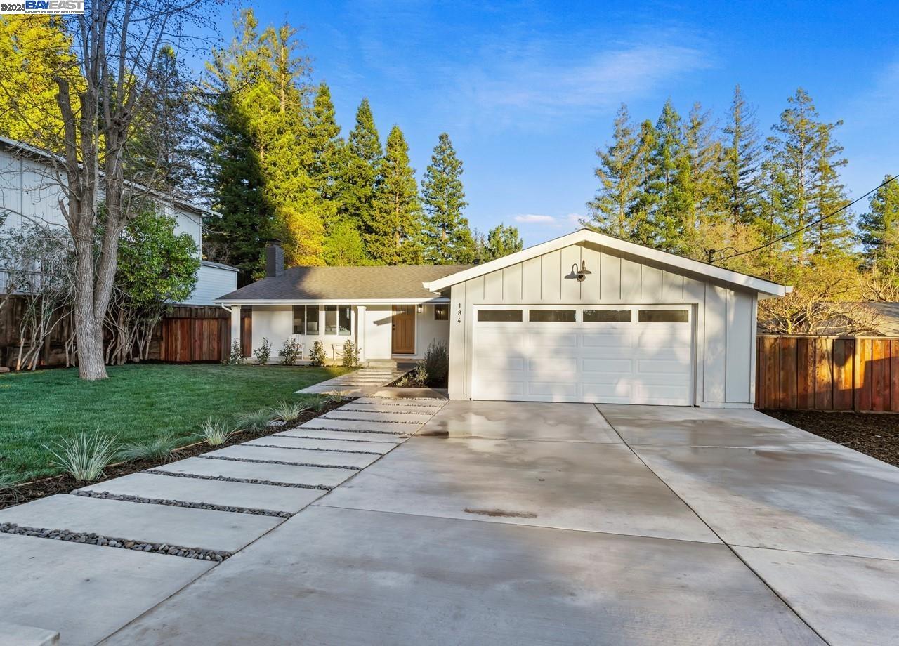 Welcome to 184 Molitas Road, a stunningly renovated home in Danville's highly desirable Las Lomitas neighborhood! This beautifully upgraded single-story retreat blends modern elegance with everyday comfort, offering a spacious .26-acre lot with exceptional indoor-outdoor living. Step inside to find everything you like to see in a renovation: engineered white oak floors, new windows, and an inviting open-concept layout filled with natural light. The chef’s kitchen is a showstopper featuring quartz countertops, huge center island, stainless-steel appliances, and a gas range—designed for effortless entertaining and daily living. The luxurious new bathrooms showcase designer finishes for a spa-like feel. Outside, experience the ultimate backyard oasis with a sparkling pool, lush grass area, and plenty of space for entertaining or relaxing under the sun. The lot also offers ADU potential, creating additional flexibility for guests, extended family, or rental income (ADU drawings available). Surrounded by mature landscaping, this home perfectly balances serenity and convenience. This is the best of Danville living, located near top-rated SRVUSD schools, scenic parks, and walking trails, with easy access to shopping, dining, and commuter routes. A rare gem—don’t miss this one!