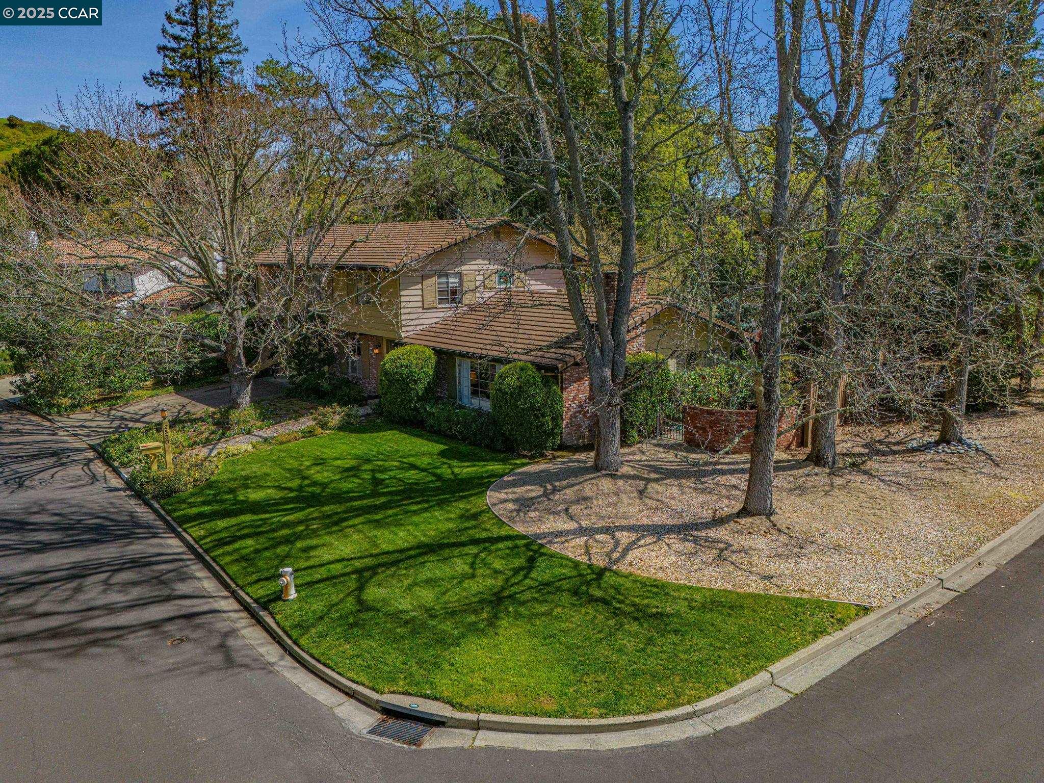Welcome to 2530 Roundhill Drive, Alamo, Ca. A wonderful opportunity awaits the savvy buyer of this beautiful home. Located on a gorgeous .37 ac premium corner lot. Experience Tons of privacy, low maintenance landscaping. Nestled Close to Roundhill Country Club, beautiful downtown Alamo and easy freeway access. this location is too good to be true. The homes entryway opens to a smooth flowing floor plan, volume ceilings, formal dining room and traditional kitchen /family room combination. With one BR /den and bath on the first floor and four BR upstairs/three baths this home delivers. (note the downstairs den can be a 5th bedroom) The home, pest and roof inspections have been completed and a full  disclosure packet is available. Do not miss this great location and rare  opportunity.  LIMITED SHOWING TIMES: SAT AND SUNDAY 3/29 & 3/30. 1/4:00 PM. OFFERS TO BE SUBMITTED TUESDAY APRIL1,2025 AT 12:00PM.