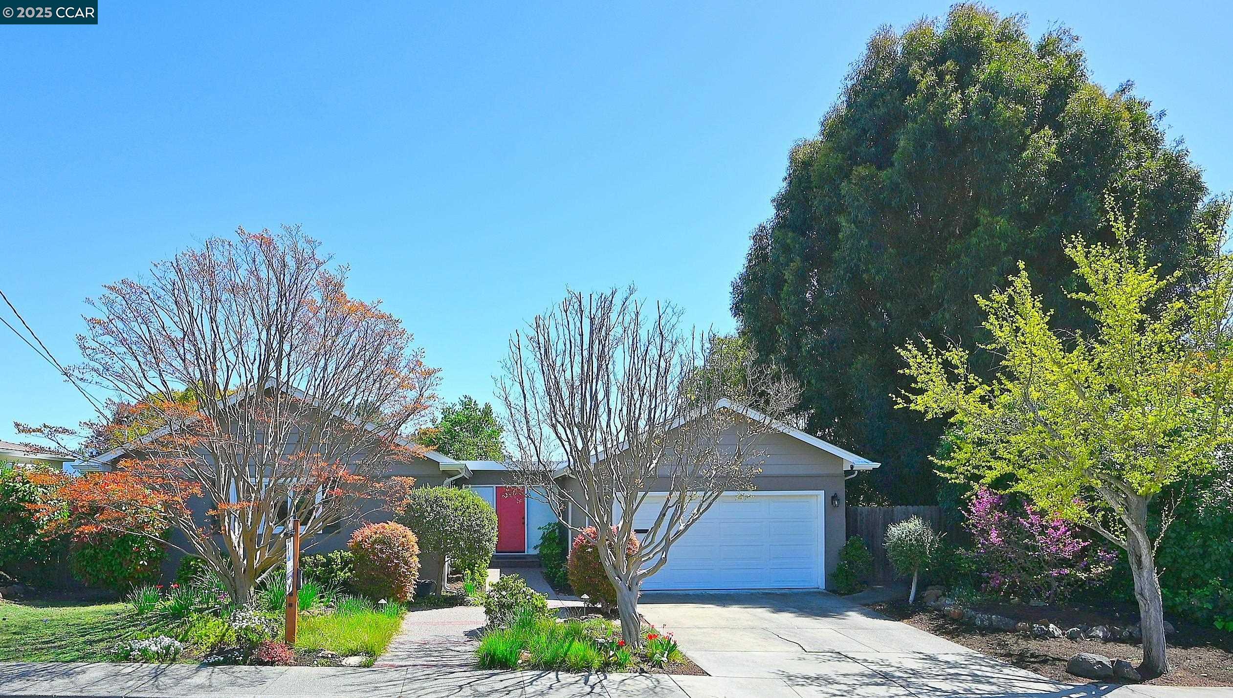 Open Sunday 1-4! Welcome to this beautiful single-level home in the sought-after Palos Verde neighborhood of Walnut Creek. Featuring a spacious family room with breathtaking views of Mt. Diablo, this home offers the perfect blend of comfort and elegance. The family room seamlessly opens to a large backyard, creating an ideal space for indoor-outdoor living, entertaining, or simply relaxing and enjoying the scenery. The updated kitchen boasts granite countertops, stainless steel appliances, and ample cabinetry, making it both stylish and functional for everyday living. The updated primary bathroom adds a touch of modern luxury, providing a serene retreat within the home. This home is ideally located near freeways, BART, top-rated schools, and shopping, offering both convenience and a peaceful neighborhood setting. Seller is fixing all items on pest report and most items on home report. Roof was installed in 2023. Best maintained home in Walnut Creek!