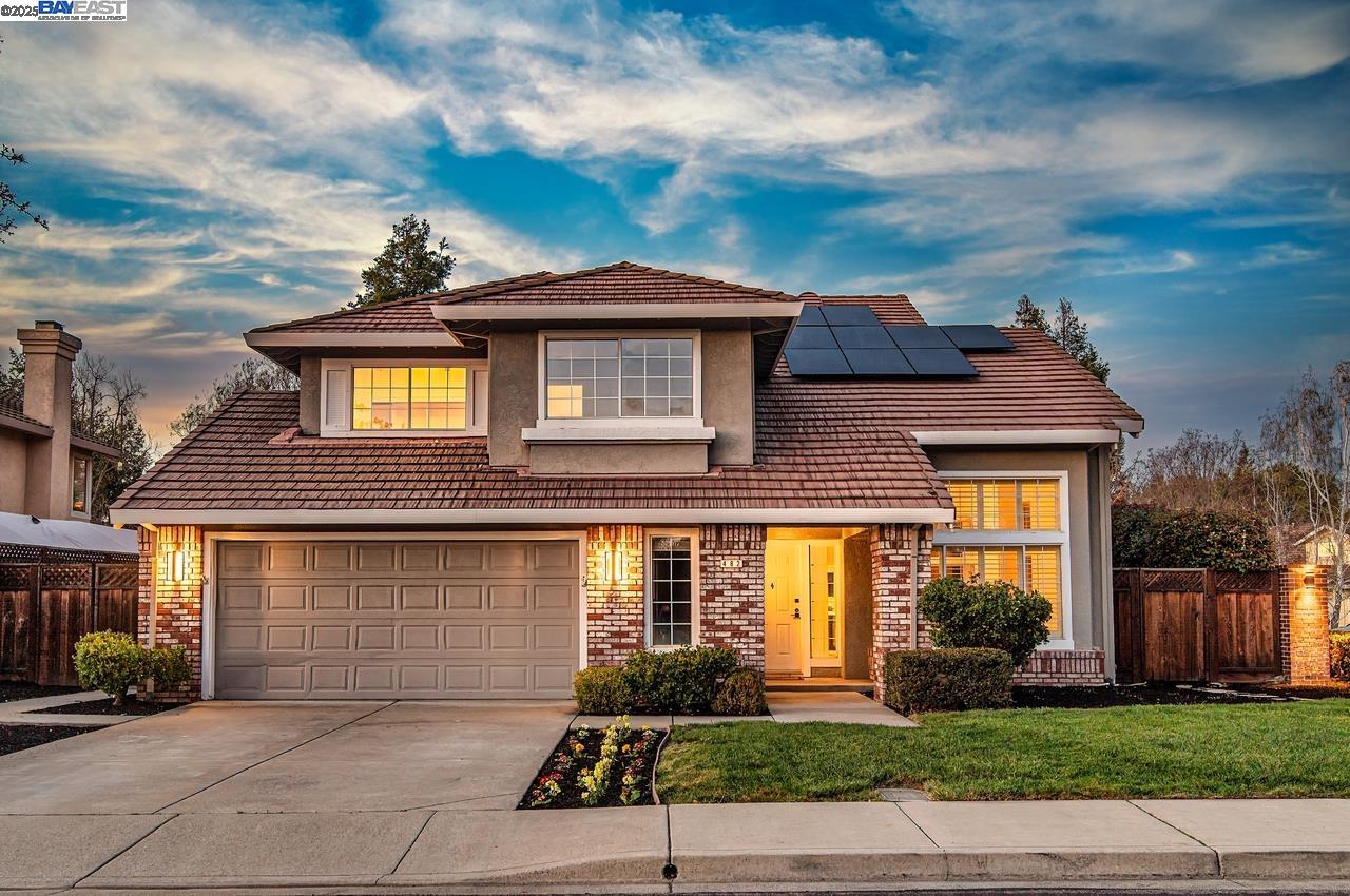 Tucked away in Livermore’s desirable Monticello Community, 482 Firenza Ct is a breath of fresh air! This light and bright home welcomes you with soaring ceilings, fresh paint, and brand-new flooring. Natural light pours through large windows, enhancing the home’s inviting feel. The updated kitchen shines with ample storage, new lighting, and a charming window over the sink—perfect for gazing into the backyard. A seamless flow between living and dining areas makes entertaining effortless.The spacious primary suite features large windows, elegant shutters, and brand-new carpet—creating a cozy and inviting retreat. The en-suite bathroom features double sinks, a separate tub, and a shower. Generously sized secondary bedrooms offer flexibility for guests, work, or play. Outside, the generously sized backyard is a private retreat with a garden bed, deck, gazebo, and hot tub—ideal for relaxing after a long day or entertaining family and friends. Thoughtful landscaping in both the front and back creates a beautiful setting. Plus, leased solar helps with energy efficiency. Ideally situated in a peaceful court, this home offers privacy while remaining close to parks, top-rated schools, shopping, and dining. A must-see!