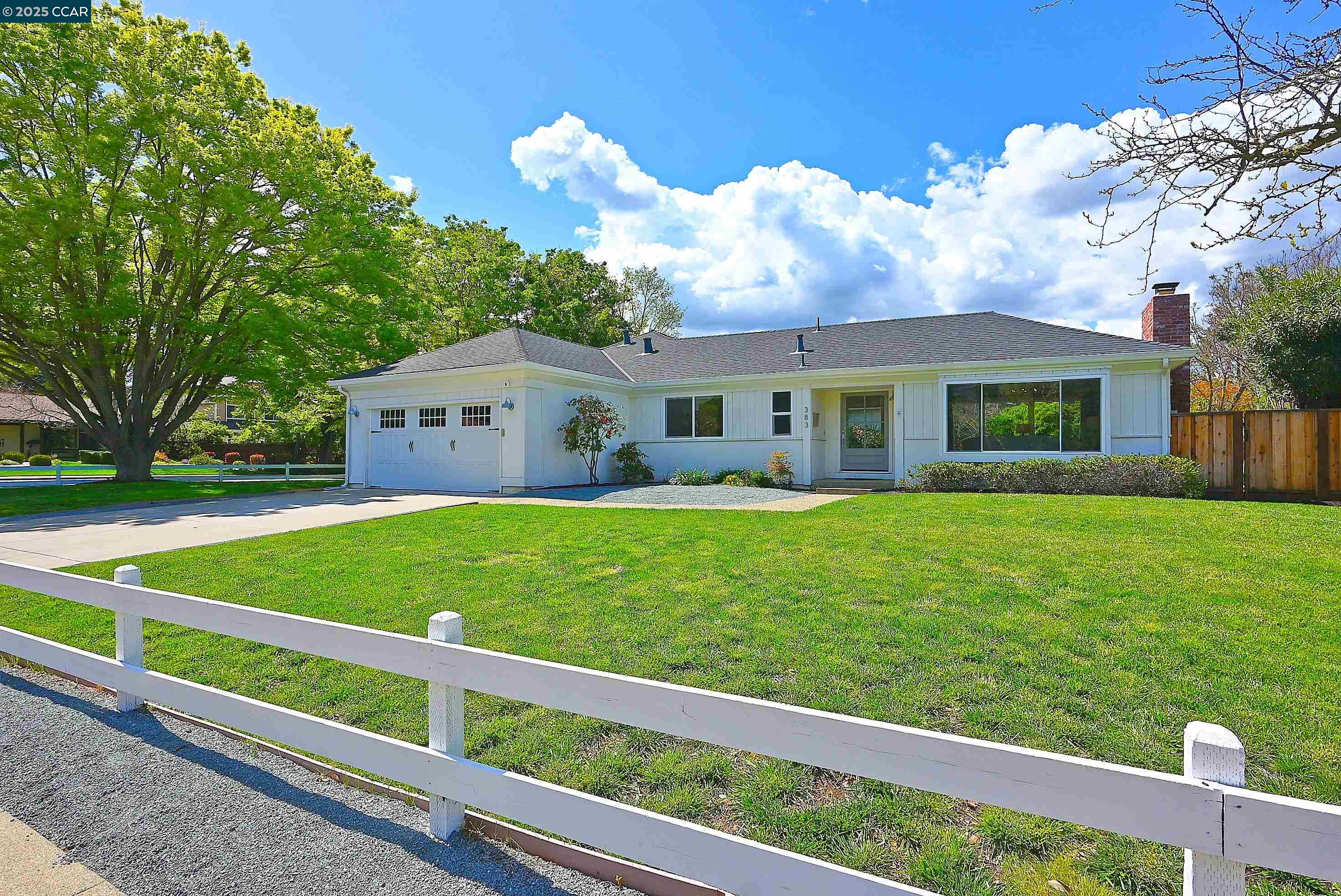 Open House Both Saturday 1PM-4PM , Sunday 2-4, Happy Mothers Day!  Welcome to 383 Caravelle Drive – where modern farmhouse charm meets effortless luxury. Nestled on a spacious and level 0.35-acre lot in one of Walnut Creek’s most sought-after neighborhoods, this beautifully remodeled single-story home offers the ideal blend of comfort, style, and function. Step inside to find an open-concept layout featuring a chef’s eat-in kitchen with high-end finishes, expansive living and family rooms perfect for entertaining, and a private primary suite designed as a true retreat. Thoughtful details include a separate laundry room, designer lighting, and custom touches throughout. Enjoy seamless indoor-outdoor living with beautifully landscaped yard spaces ideal for relaxing, playing, or hosting gatherings. Turnkey and move-in ready—this is the dream home you’ve been waiting for! Open House Saturday and Sunday 1-4