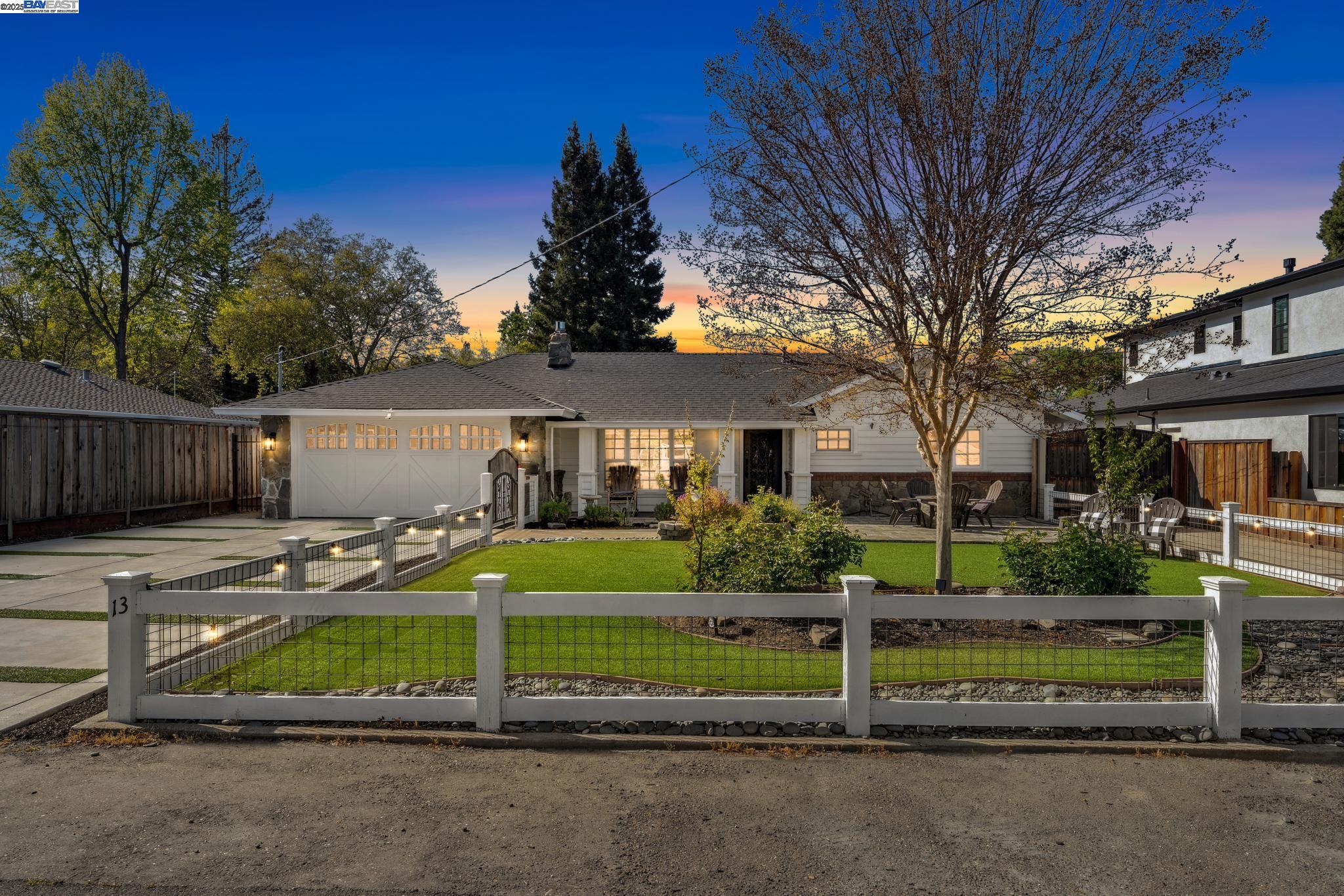 Discover this prime Single story Westside Danville gem just minutes from vibrant downtown, where charming coffee shops, boutiques, and top-rated restaurants await. Nestled on a peaceful cul-de-sac, this tastefully updated home offers 4 bedrooms, 2 bathrooms, and 1,952 sq ft of thoughtfully designed living space on a private 0.17-acre lot. The inviting backyard is perfect for entertaining with a covered pavilion featuring a fireplace, TV, and fan, plus artificial turf and a freestanding spa for year-round enjoyment. The chef’s kitchen is a standout with a Viking range, quartz countertops with waterfall edges, a walk-in pantry, and direct access to the serene yard. The luxurious primary suite showcases a brand-new bath with a spacious walk-in shower, freestanding tub, dual vanities, and a large walk-in closet. Additional upgrades include a newer roof (2023), newer tankless water heater, recessed lighting, crown molding, & epoxy coated garage floor. Enjoy hiking and biking trails close by as well as the Danville farmers market, Trader Joe’s and top rated schools. Live the Westside Danville lifestyle to the fullest!