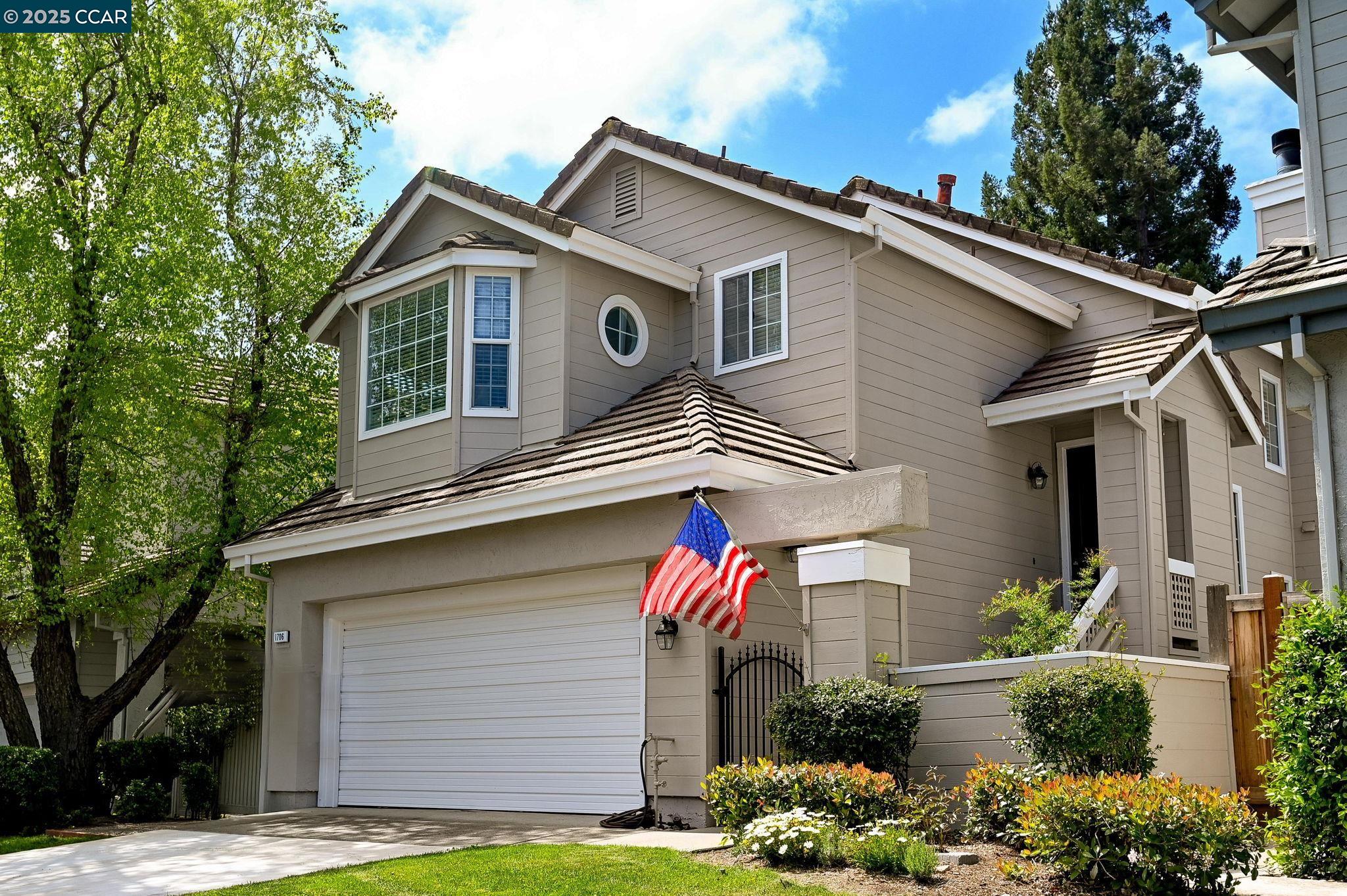 Charming and updated 3-bedroom, 2-bath home in a desirable community with resort-style amenities! Step inside to discover a light-filled interior with stylish updated flooring and lighting throughout, creating a warm and modern feel. The spacious kitchen features a gas-burner cooktop, custom backsplash and plenty of room for cooking and entertaining. The bathrooms have been tastefully updated, including a remodeled primary bath completed in 2023 that features a freestanding soaking tub for a spa-like experience. Enjoy year-round comfort with a newer HVAC system (2023), water heater, and a Nest thermostat for energy efficiency. The spacious primary suite includes a walk-in closet as well as a versatile bonus room—ideal for a cozy reading nook or home office. Step outside to a great outdoor deck, perfect for entertaining, and a terraced planting area ready for your favorite flowers and vegetables. The community offers tennis courts, a clubhouse, and a sparkling swimming pool. Located just minutes from vibrant downtown Danville, you'll love the proximity to top-rated schools, shopping, dining, Costco, and the scenic Iron Horse Trail. With easy freeway access, this move-in ready home offers the perfect blend of style, comfort, and convenience! Come see for yourself!