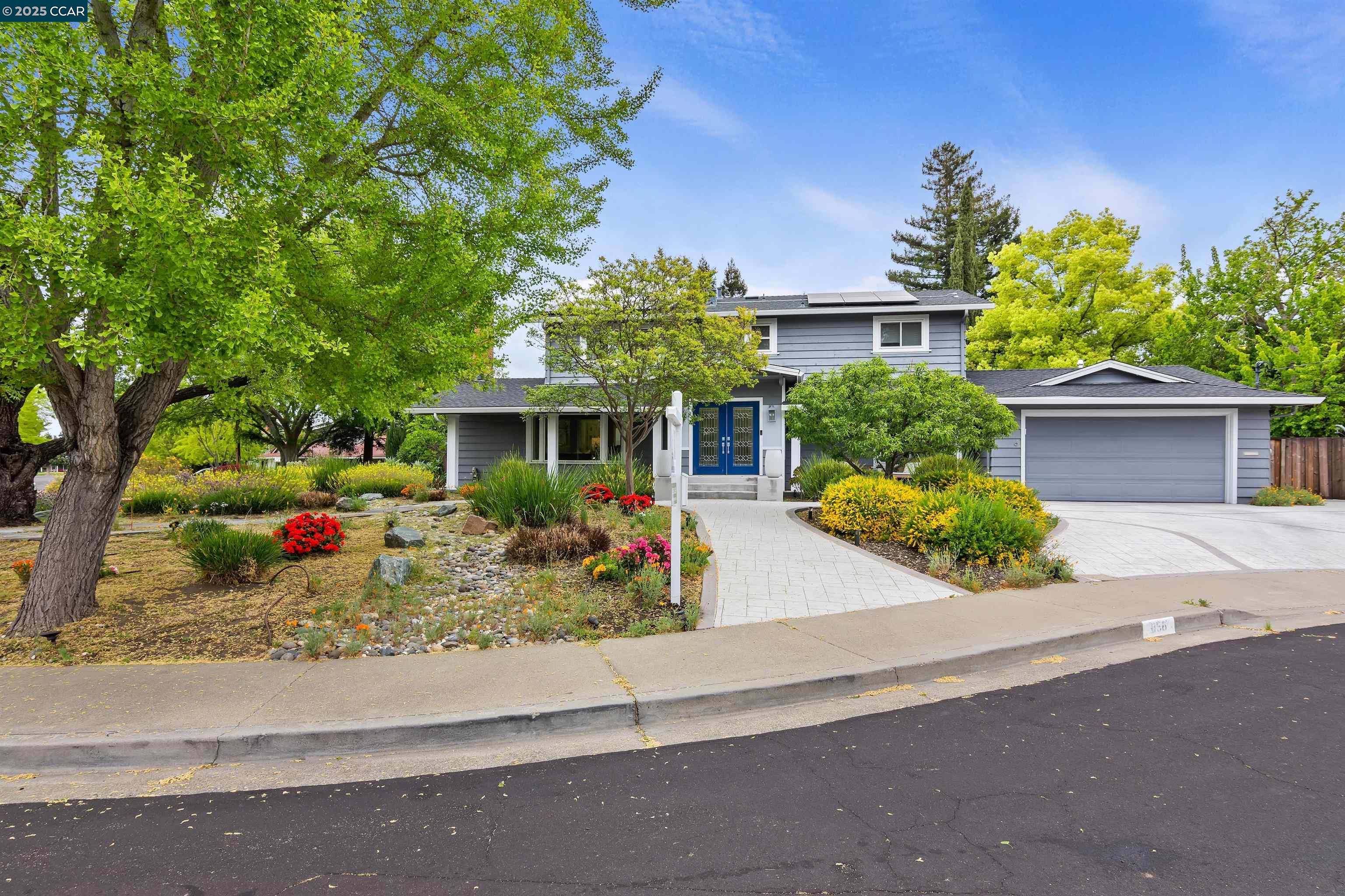 Fabulous 4 BR / 3 BA PROFESSIONALLY RENOVATED and EXPANDED with GREAT ROOM, laundry, mudroom and owned SOLAR.   First floor office/ guest room and full bath, formal living and dining rooms, great room, updated bathrooms, large eat-in kitchen (shaker style cabinets, Quartz counters, high end stainless appliances) and high-quality finishes throughout home.  Large backyard paver patio, garden, lawn and play structure and variety of fruit trees.  BY APPT  Close to Walnut Acres, Foothill MS, Northgate HS, parks, trails, swim clubs, Safeway, Whole Foods and Orchards Shopping Center.