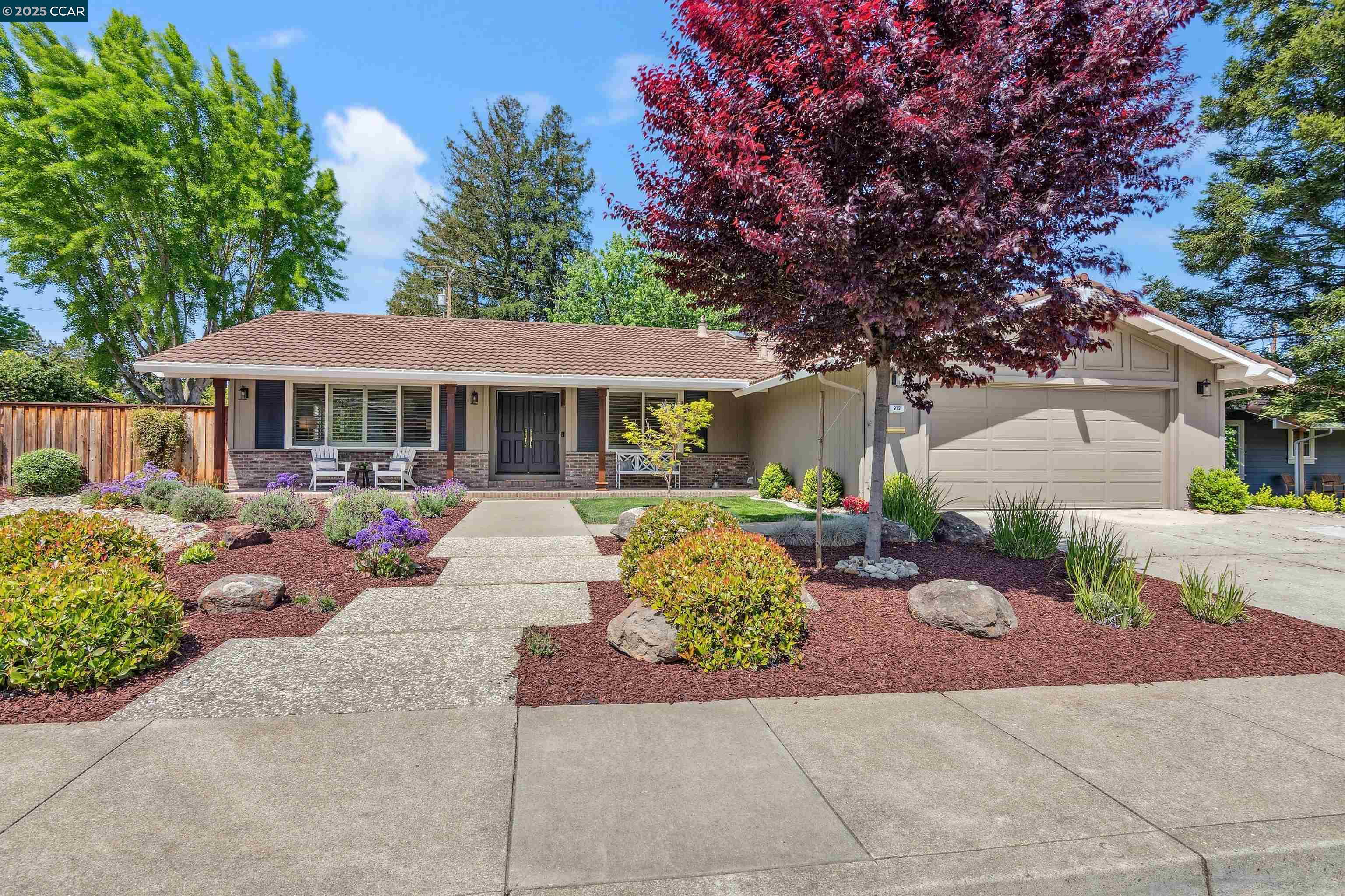 Stylish single-story on a beautifully landscaped 0.24-acre lot with POOL, PATIO, LAWN and GARDEN. Home features 3 BR + office nook / 2 BA, open floorplan, living / dining + family room, remodeled kitchen (custom shaker cabinets, Quartz counters, farm-style sink, Wolf 6-burner gas cooktop, GE Café refrigerator), remodeled guest bathroom and large primary suite with slider to backyard.  Gorgeous hardwood floors throughout, vaulted ceilings, recessed lighting, skylights, plantation shutters and more.   Walk/bike to Walnut Acres, Foothill MS, Northgate HS, parks, trails, swim clubs with  Safeway, Whole Foods and Orchards Shopping Center nearby. Contact your agent to view this home!