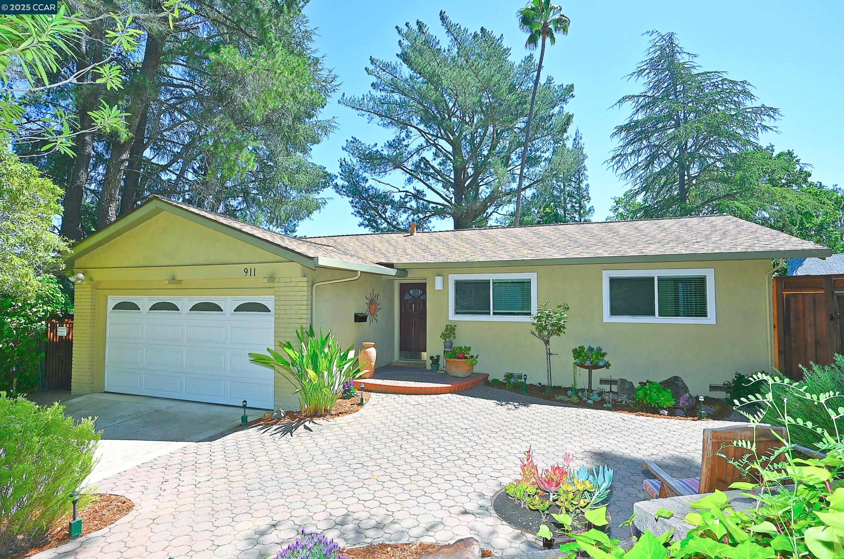 Charming home nestled in a retreat setting.  Immaculate light and bright California Rancher is perfect for families looking to buy a home on one of the best streets in Walnut Creek. With 3 Bedrooms, 2 updated Bathrooms and 1368sf of living space, this home lies in sought after Walnut Creek Acalanes School District adjacent to Acalanes Ridge open space. A relaxed indoor/outdoor orientation and effortless flow between the informal rooms supports entertaining and comfortable everyday living. New Kitchen featuring shaker cabinets, quartz counter tops, stainless LG appliances & sink, and quarry tile floor. Newly painted interior common spaces.  Primary bedroom with walk-in closet.  Cedar-lined closets. Oak hardwood floors.  New Roof.  New water heater. Great Natural Light. Dual Pane windows and slider doors.  Wood window blinds. The landscaped grounds on approximately .34 acre lot are an entertainers delight highlighted by  6 outdoor living spaces- 500sf redwood Deck, New irrigated Lawn, welcoming Courtyard, natural gas fed Gathering Firepit, the sprawling Park and the hilltop Vista. Property is surrounded by a living Wall of Green.  Walnut Creek Acalanes School District- Buena Vista Elementary, Walnut Creek Intermediate, Las Lomas High.  Larkey Park and Pool. Lindsey Wildlife Museum.
