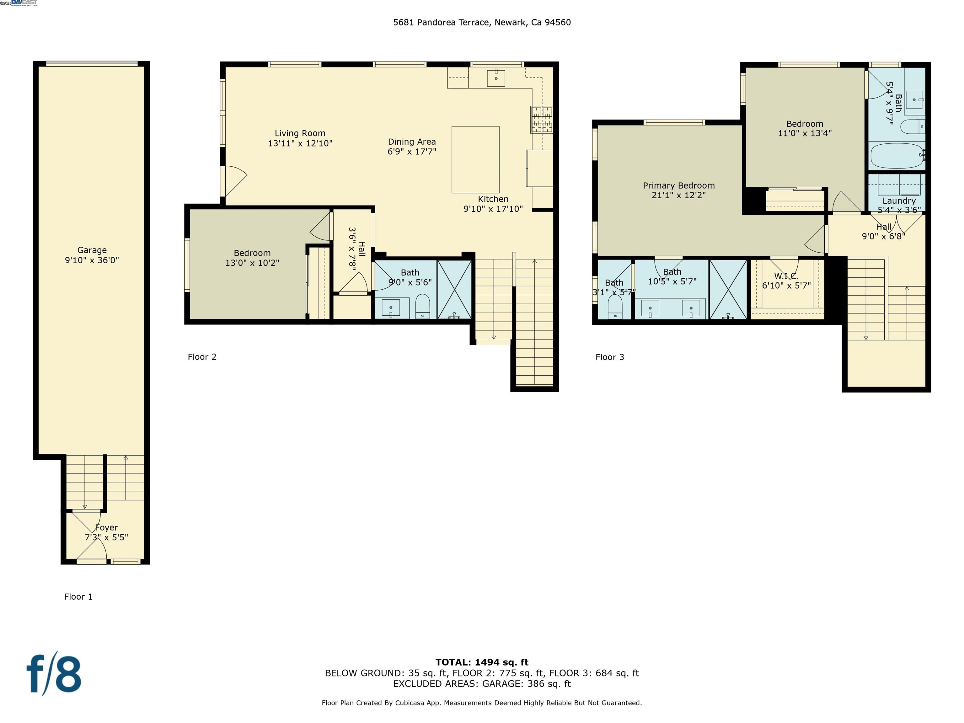 Detail Gallery Image 39 of 39 For 5681 Pandorea Terrace, Newark,  CA 94560 - 3 Beds | 3 Baths