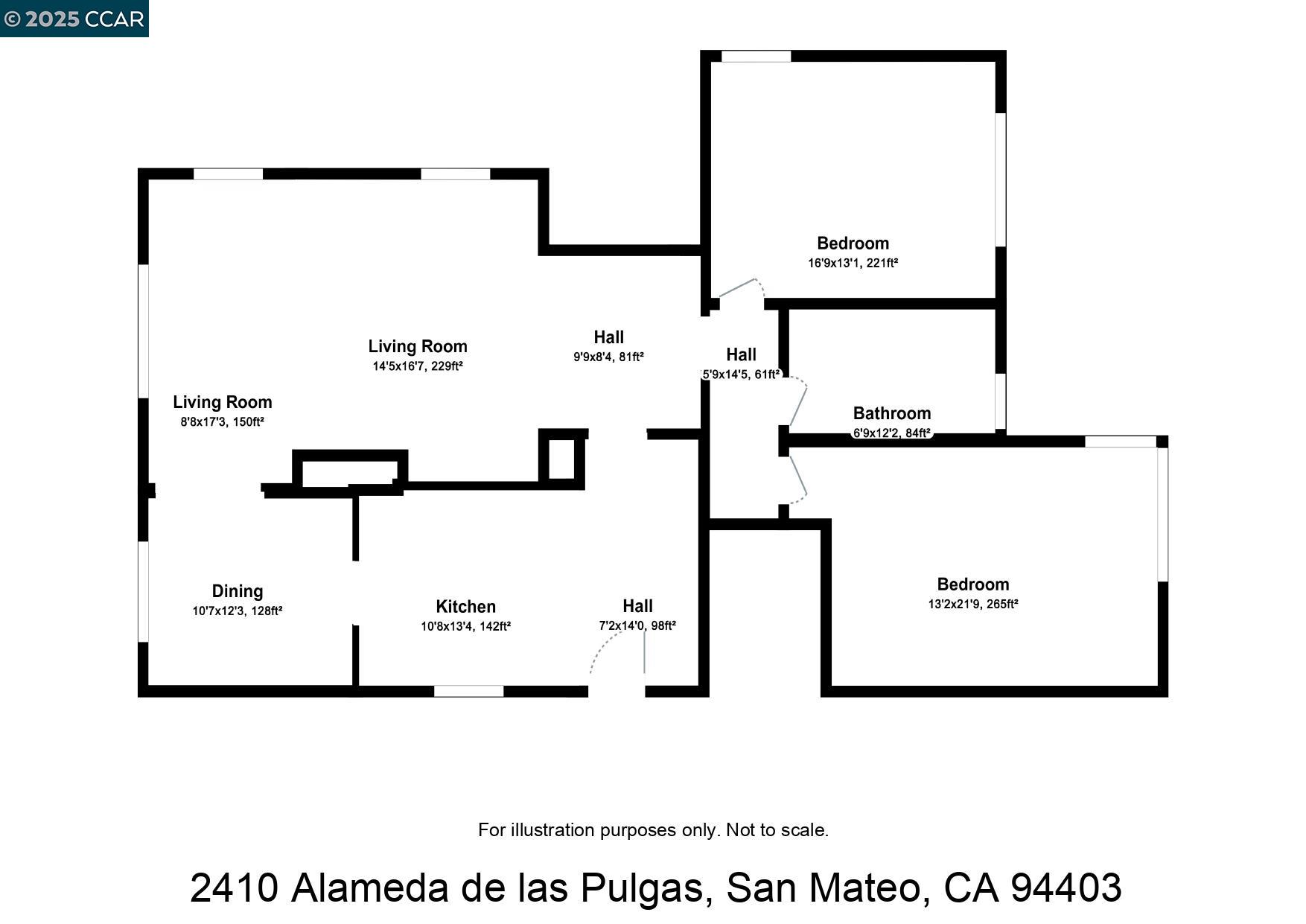 Detail Gallery Image 41 of 41 For 2410 Alameda De Las Pulgas, San Mateo,  CA 94403 - 2 Beds | 1 Baths