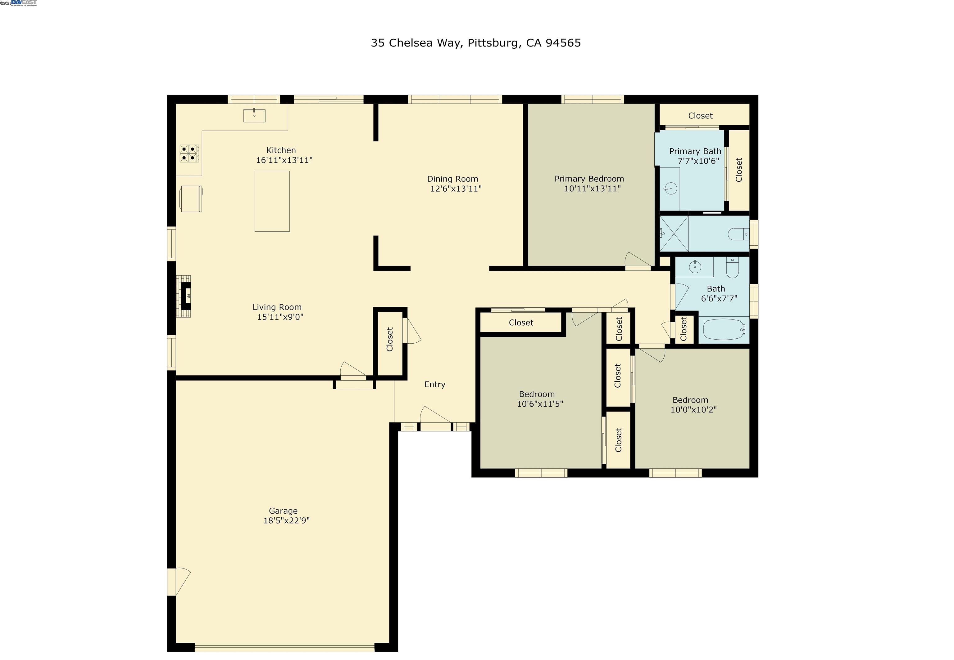 Detail Gallery Image 29 of 29 For 35 Chelsea Way, Pittsburg,  CA 94565 - 3 Beds | 2 Baths