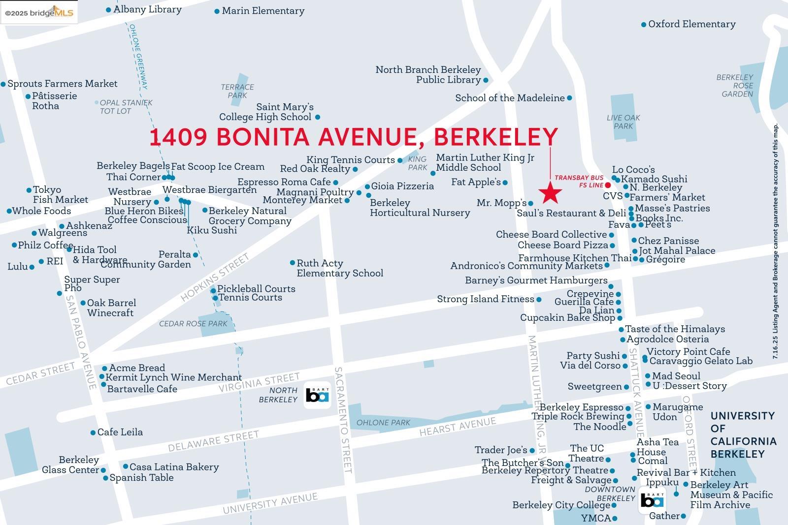 Detail Gallery Image 56 of 56 For 1409 Bonita Ave, Berkeley,  CA 94709 - 4 Beds | 2 Baths