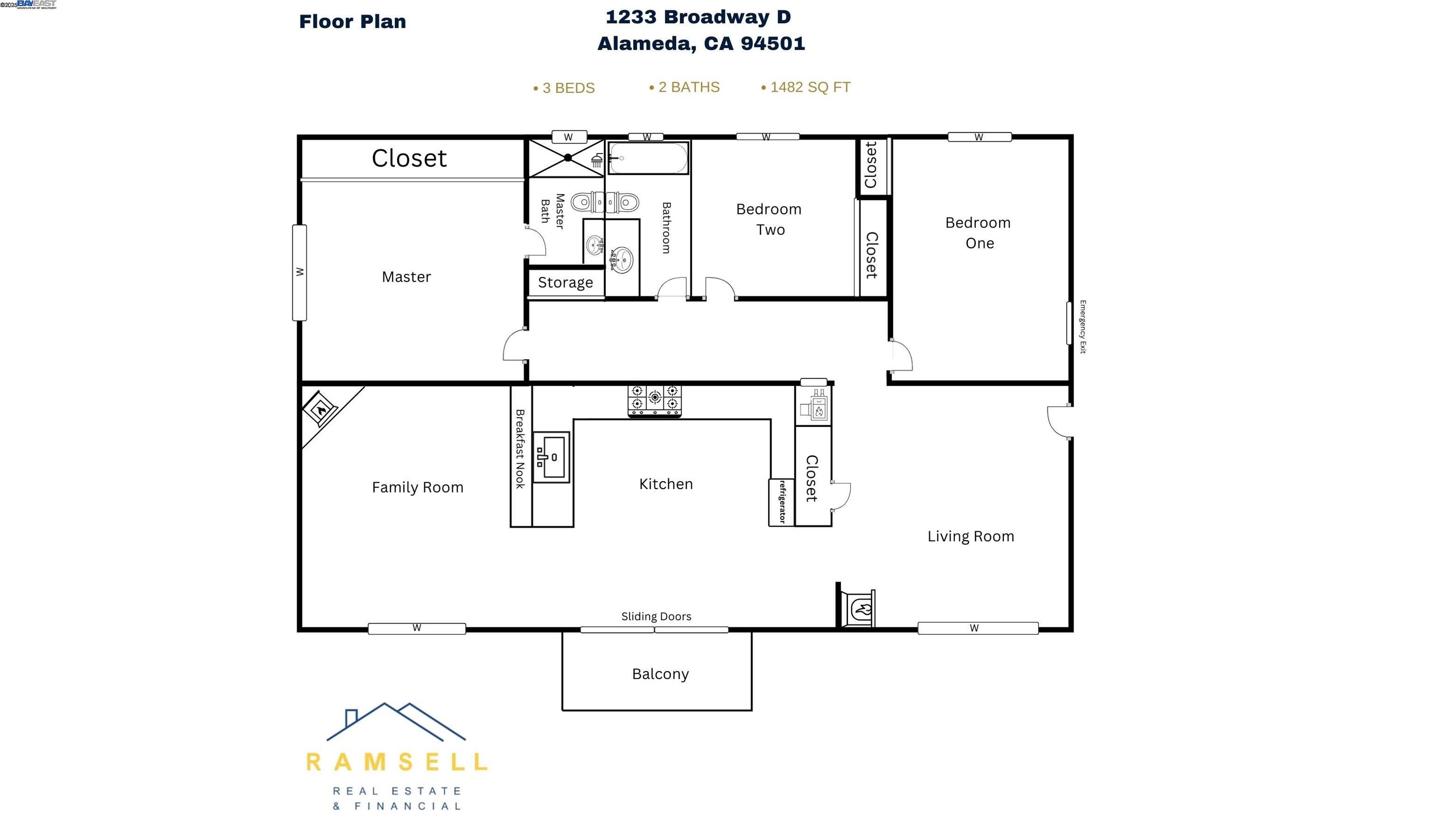 Detail Gallery Image 30 of 30 For 1233 Broadway #D,  Alameda,  CA 94501 - 3 Beds | 2 Baths