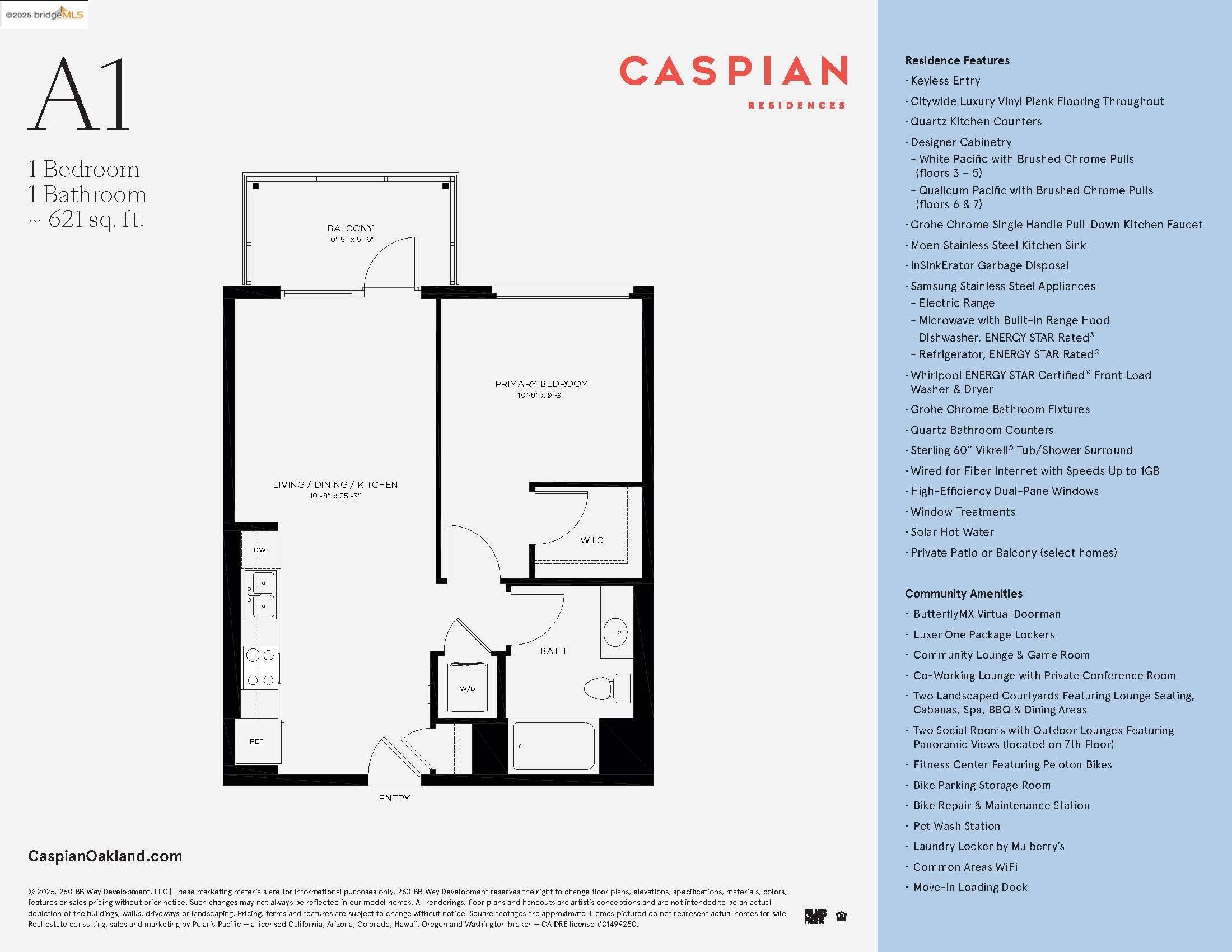 Detail Gallery Image 22 of 42 For 260 Brooklyn Basin Way #409,  Oakland,  CA 94606 - 1 Beds | 1 Baths