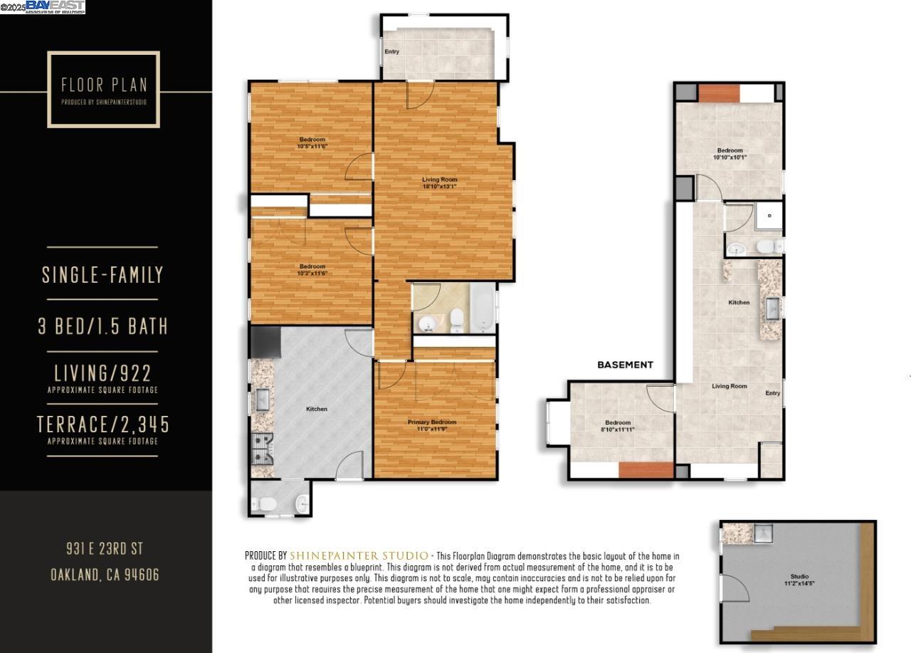 Detail Gallery Image 9 of 42 For 931 E 23rd St, Oakland,  CA 94606 - 3 Beds | 1 Baths
