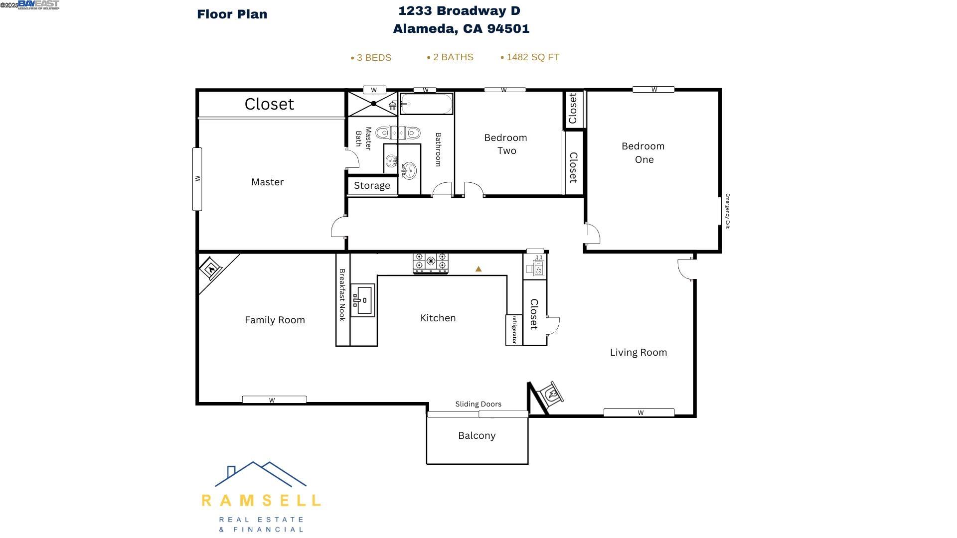 Detail Gallery Image 40 of 44 For 1233 Broadway #D,  Alameda,  CA 94501 - 3 Beds | 2 Baths