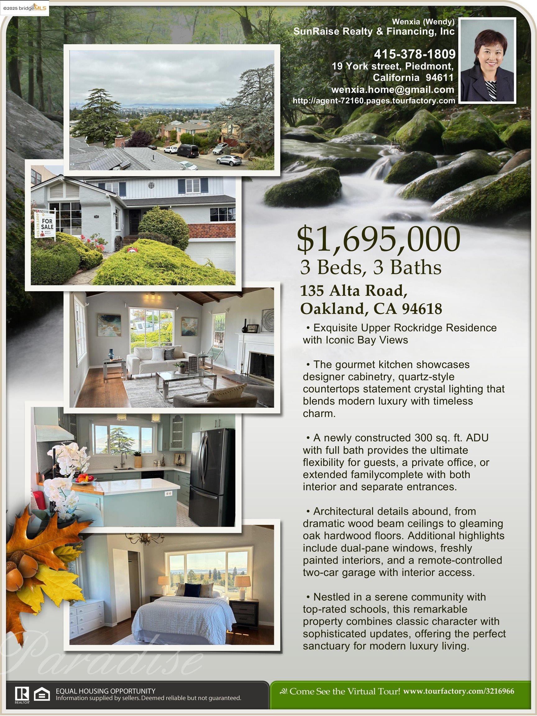 Detail Gallery Image 36 of 37 For 135 Alta Rd, Oakland,  CA 94618 - 3 Beds | 3 Baths