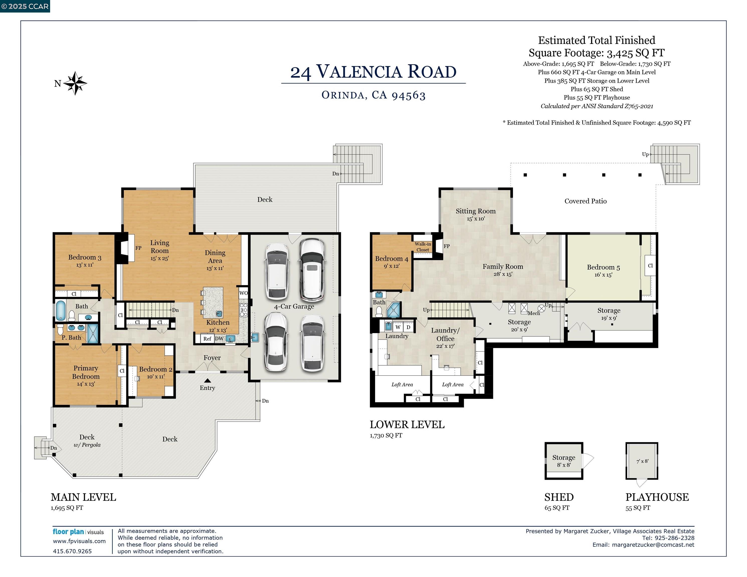 Detail Gallery Image 38 of 39 For 24 Valencia Rd., Orinda,  CA 94563 - 5 Beds | 3 Baths